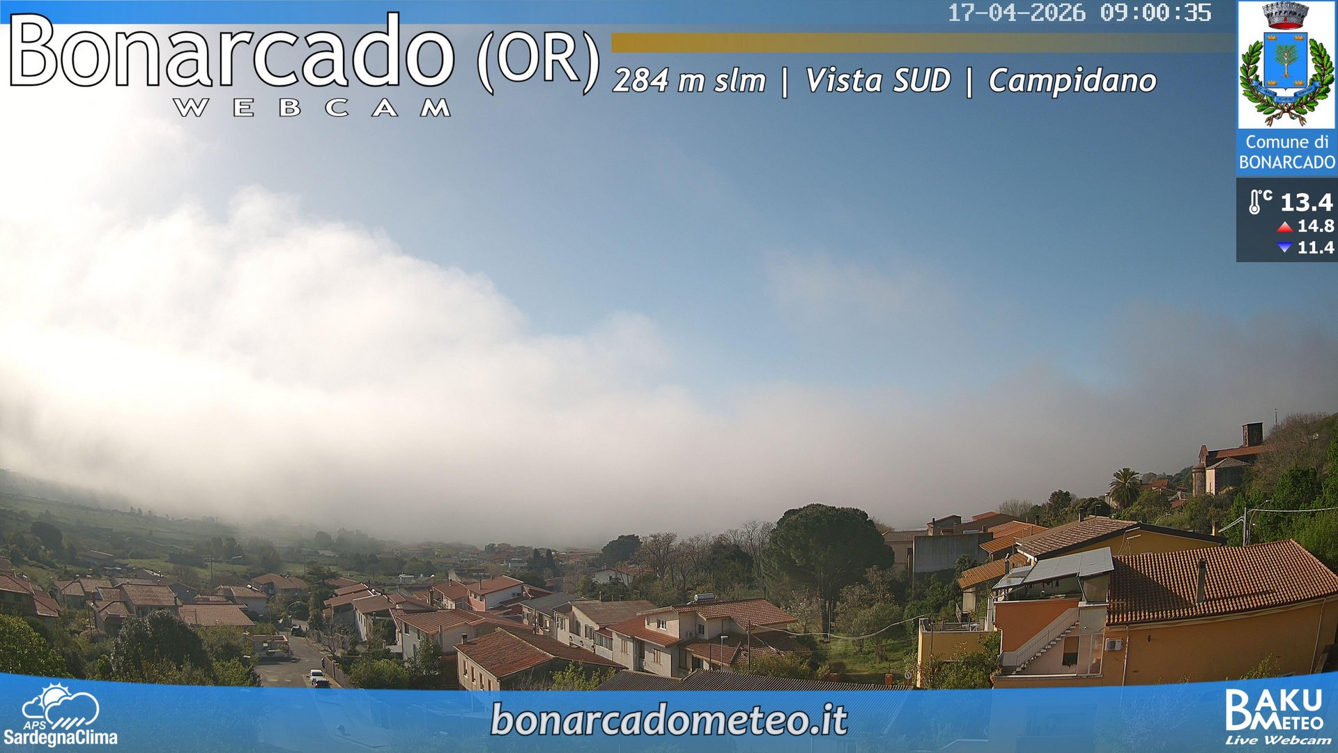 time-lapse frame, Bonarcado SUD webcam