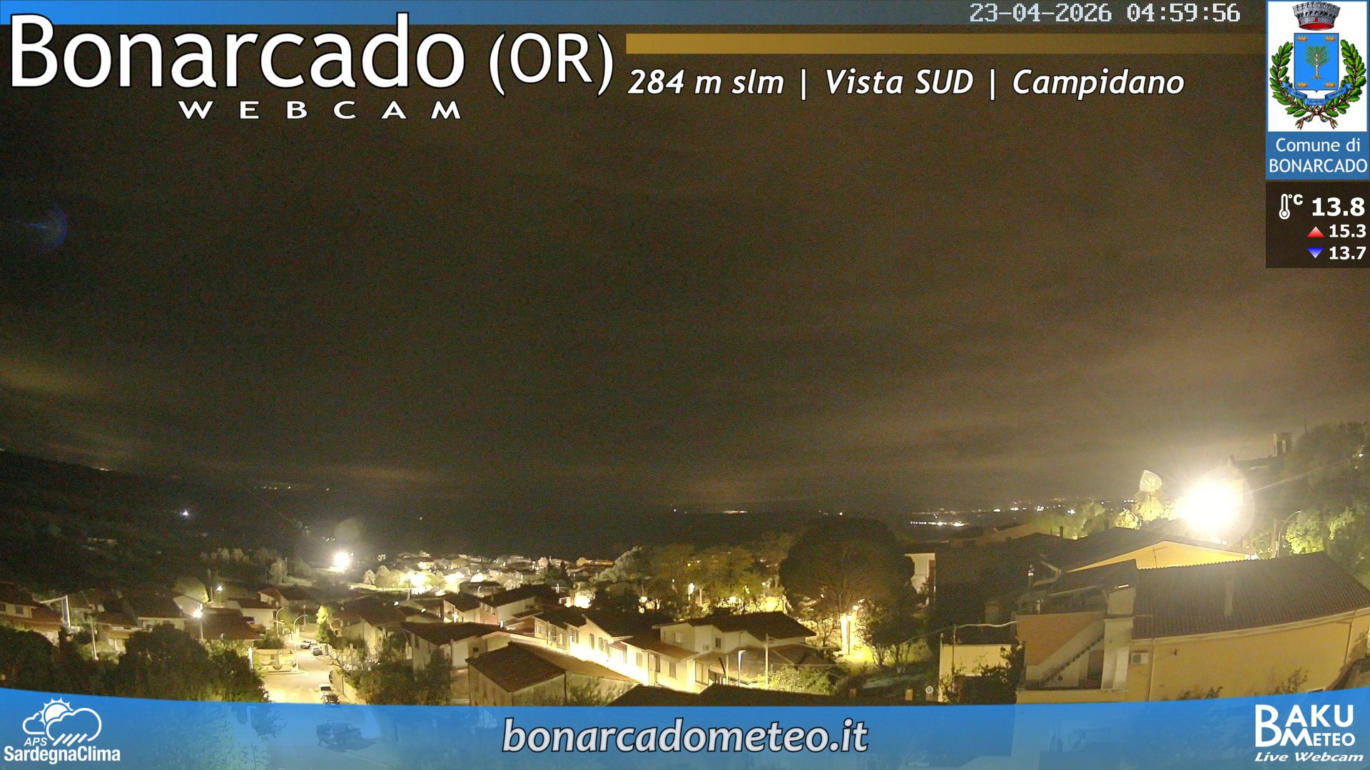 time-lapse frame, Bonarcado SUD webcam