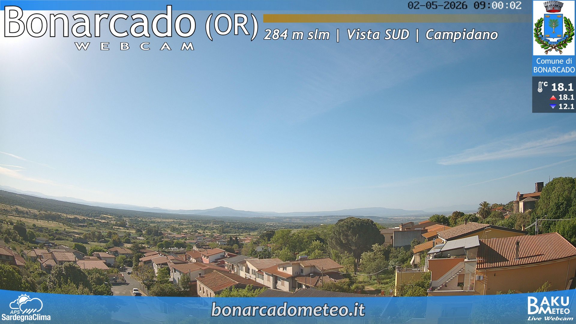 time-lapse frame, Bonarcado SUD webcam