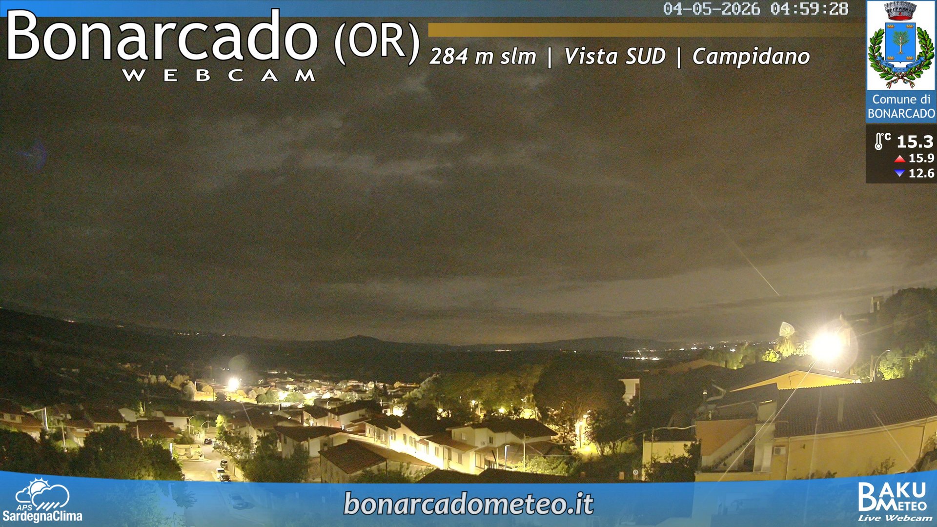 time-lapse frame, Bonarcado SUD webcam