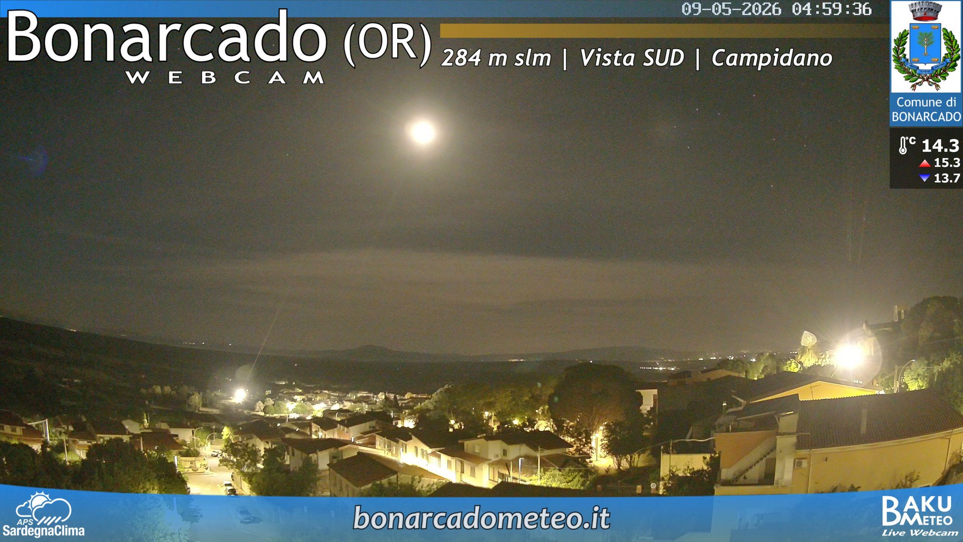time-lapse frame, Bonarcado SUD webcam
