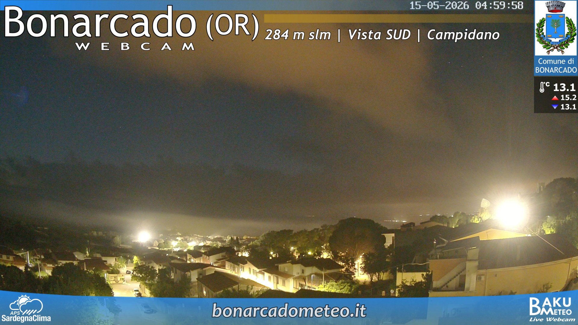 time-lapse frame, Bonarcado SUD webcam