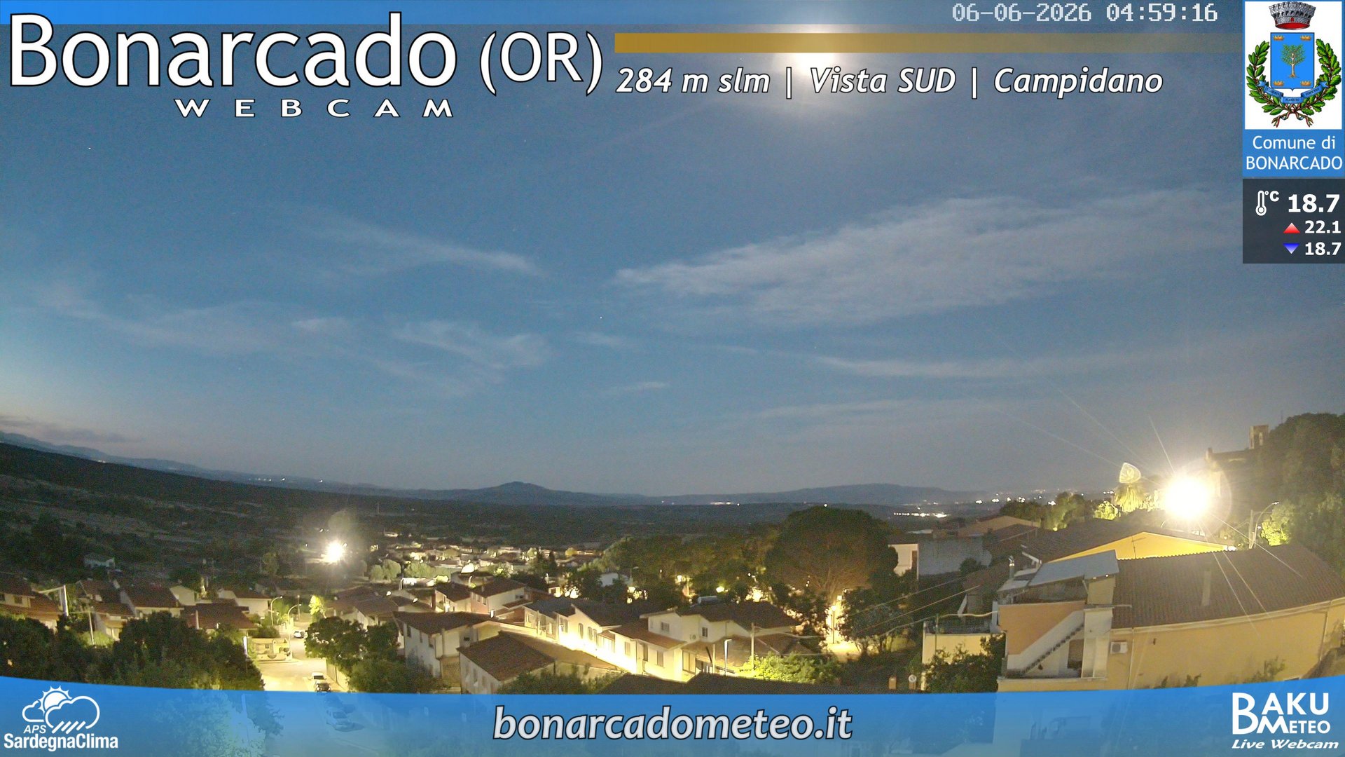 time-lapse frame, Bonarcado SUD webcam