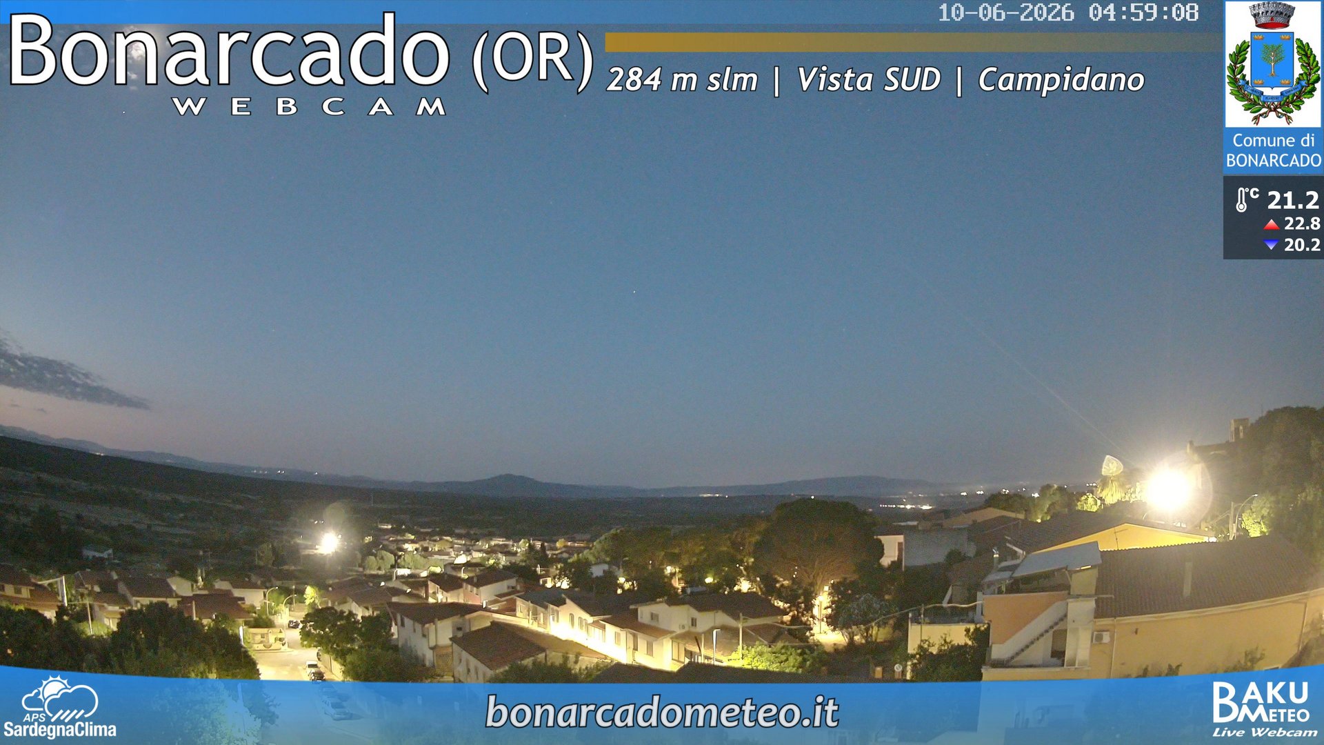 time-lapse frame, Bonarcado SUD webcam