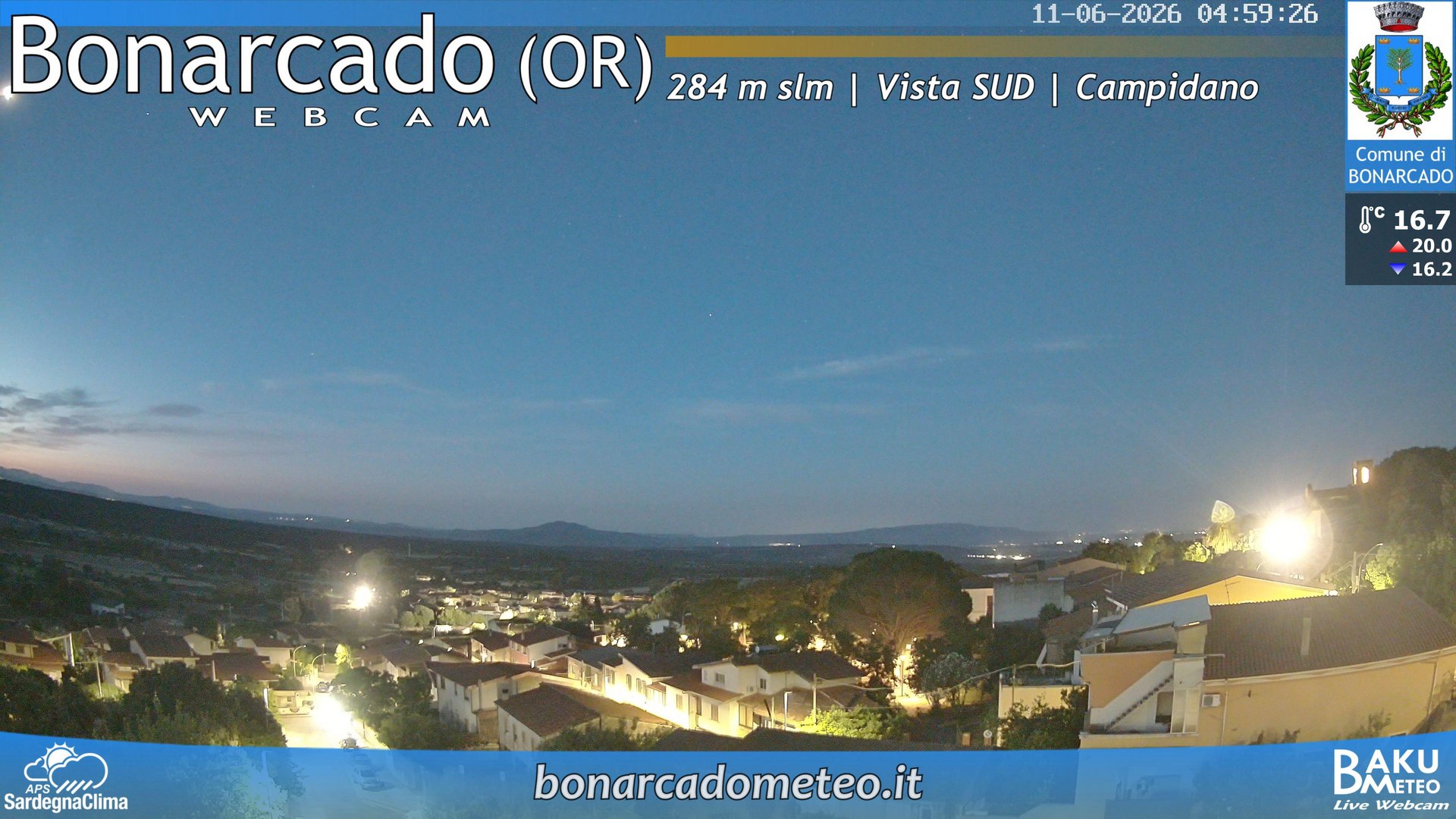 time-lapse frame, Bonarcado SUD webcam