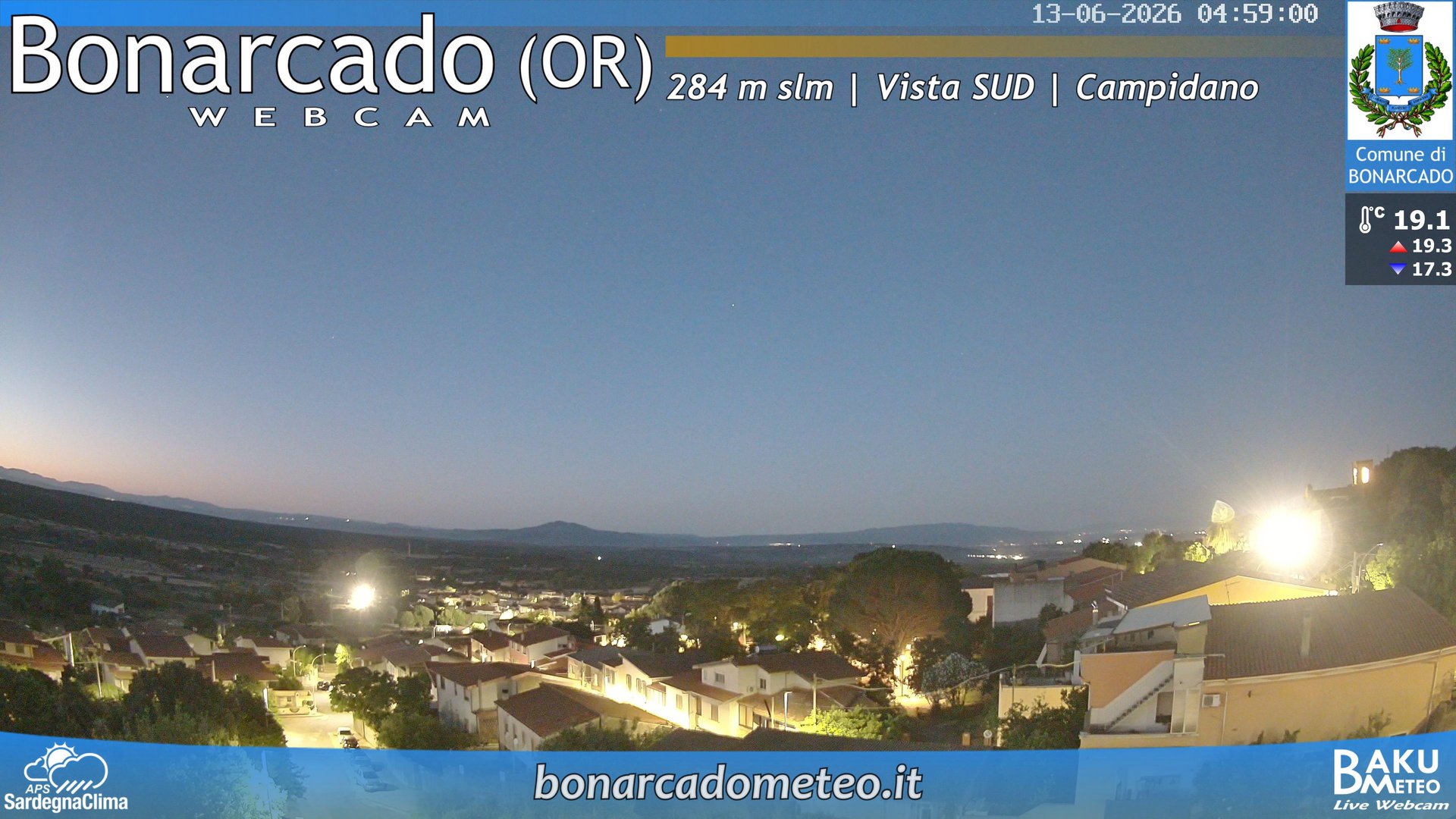 time-lapse frame, Bonarcado SUD webcam