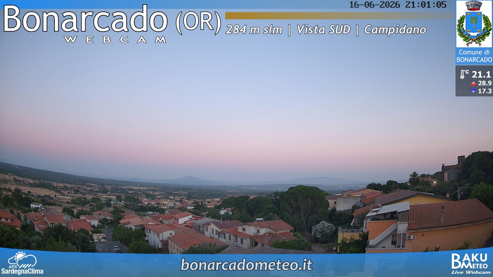 time-lapse frame, Bonarcado SUD webcam