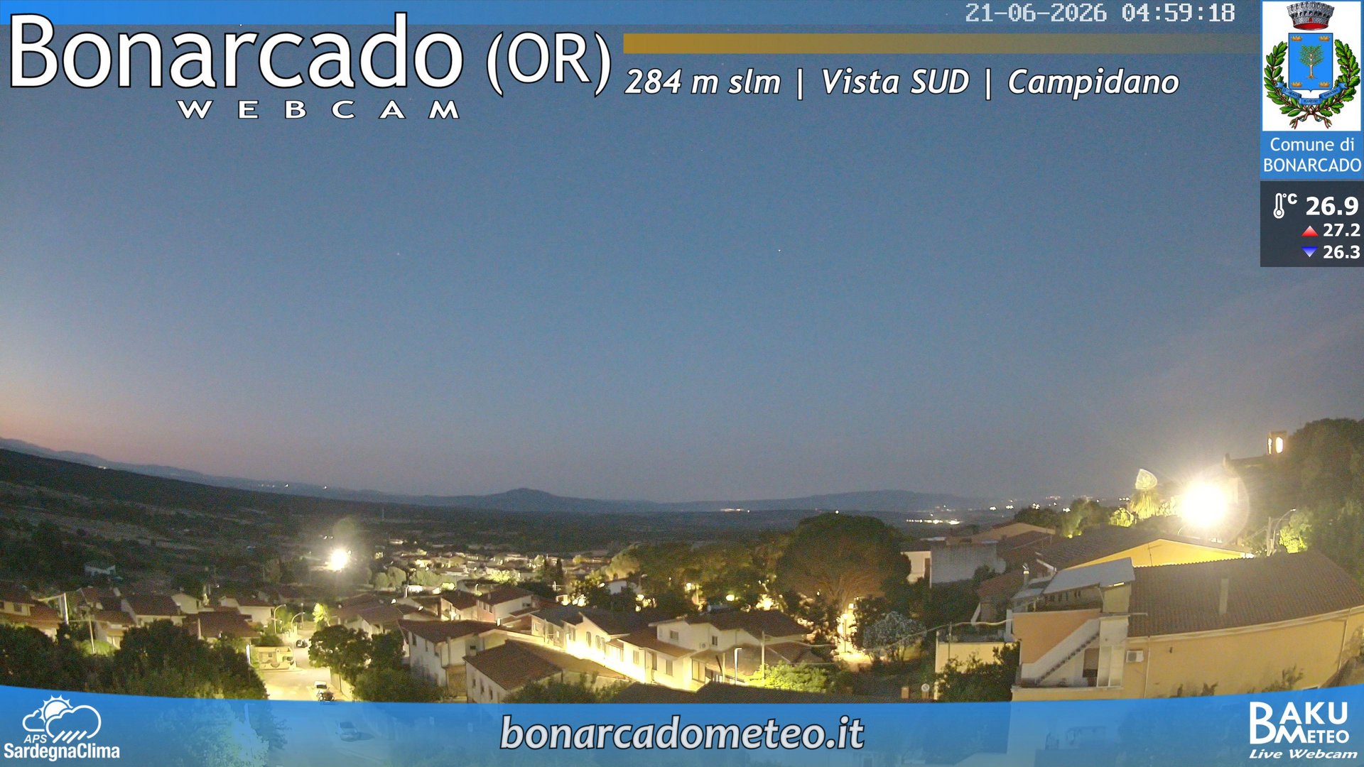 time-lapse frame, Bonarcado SUD webcam