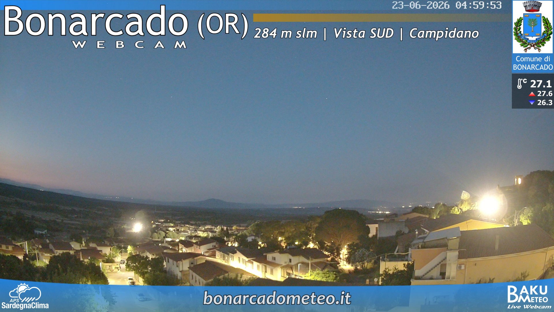 time-lapse frame, Bonarcado SUD webcam