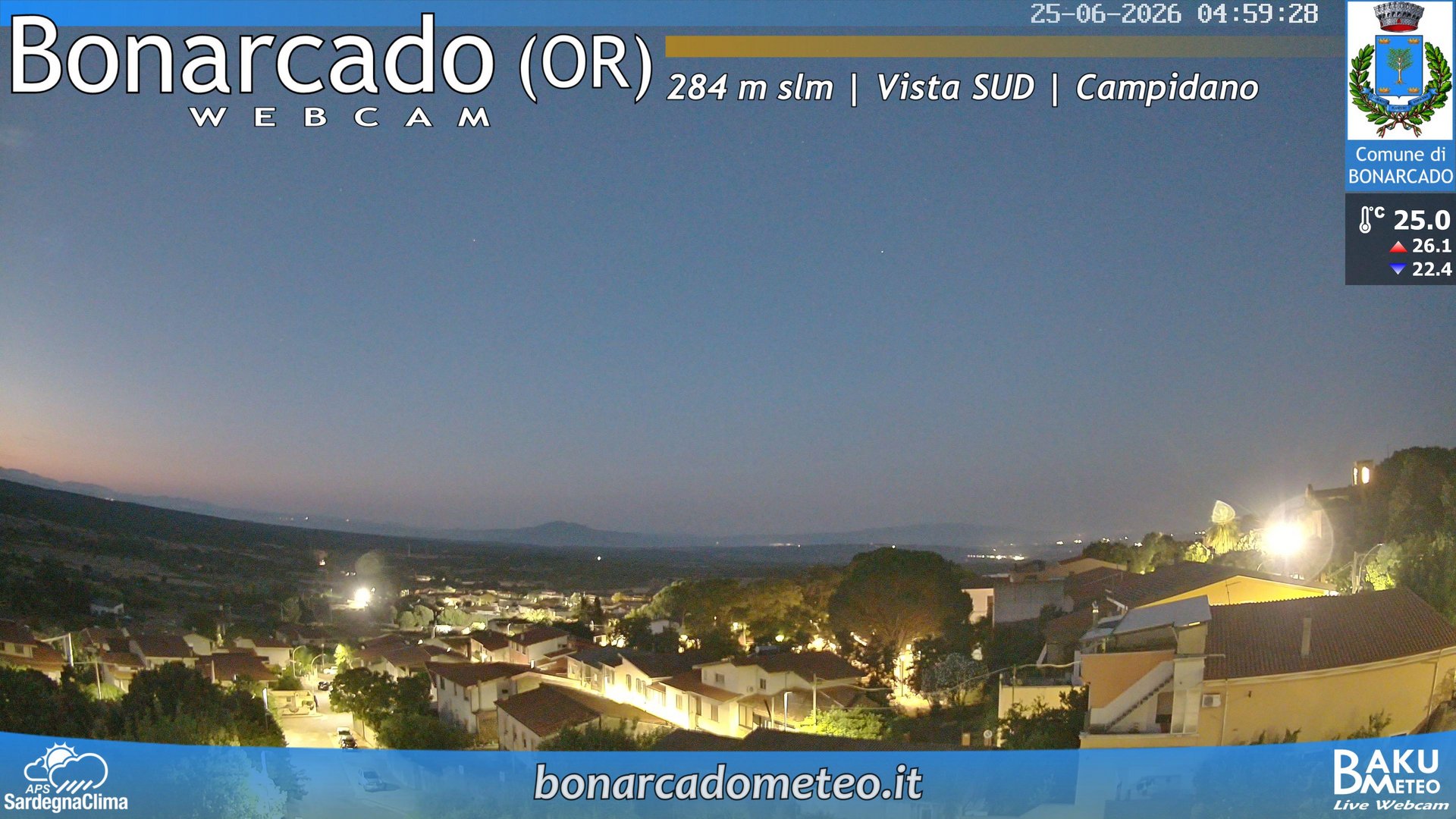 time-lapse frame, Bonarcado SUD webcam