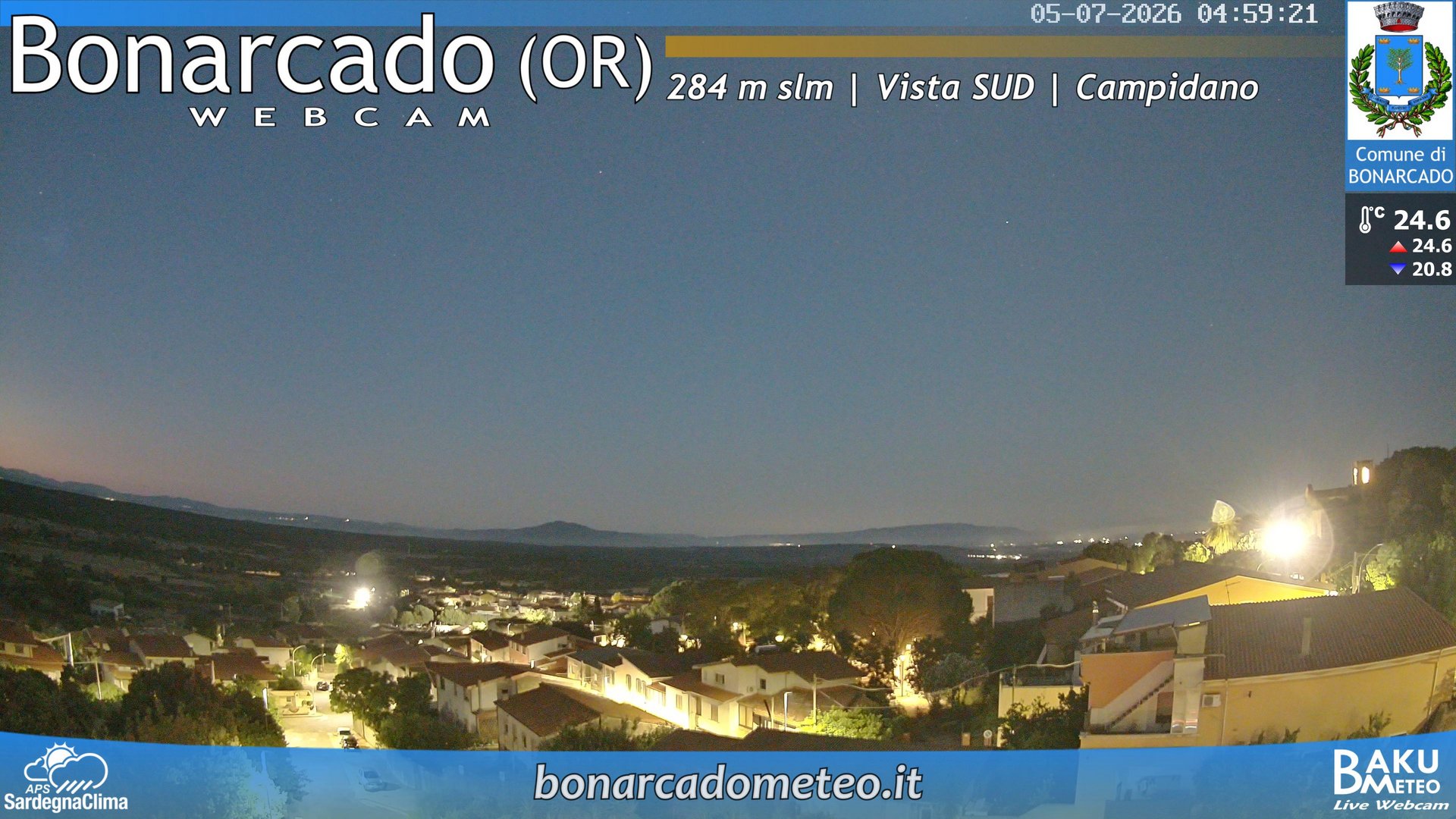 time-lapse frame, Bonarcado SUD webcam