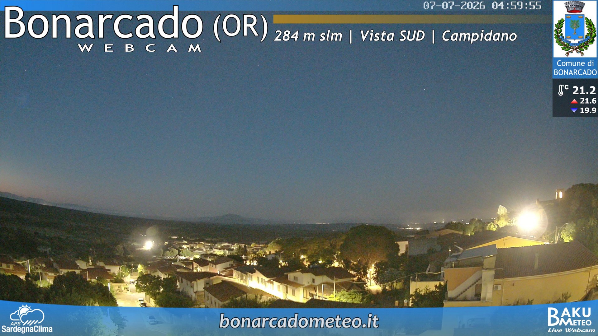 time-lapse frame, Bonarcado SUD webcam