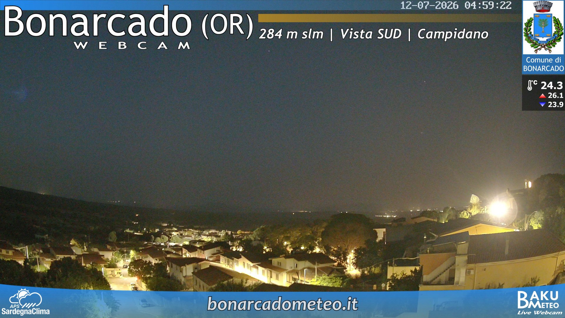 time-lapse frame, Bonarcado SUD webcam