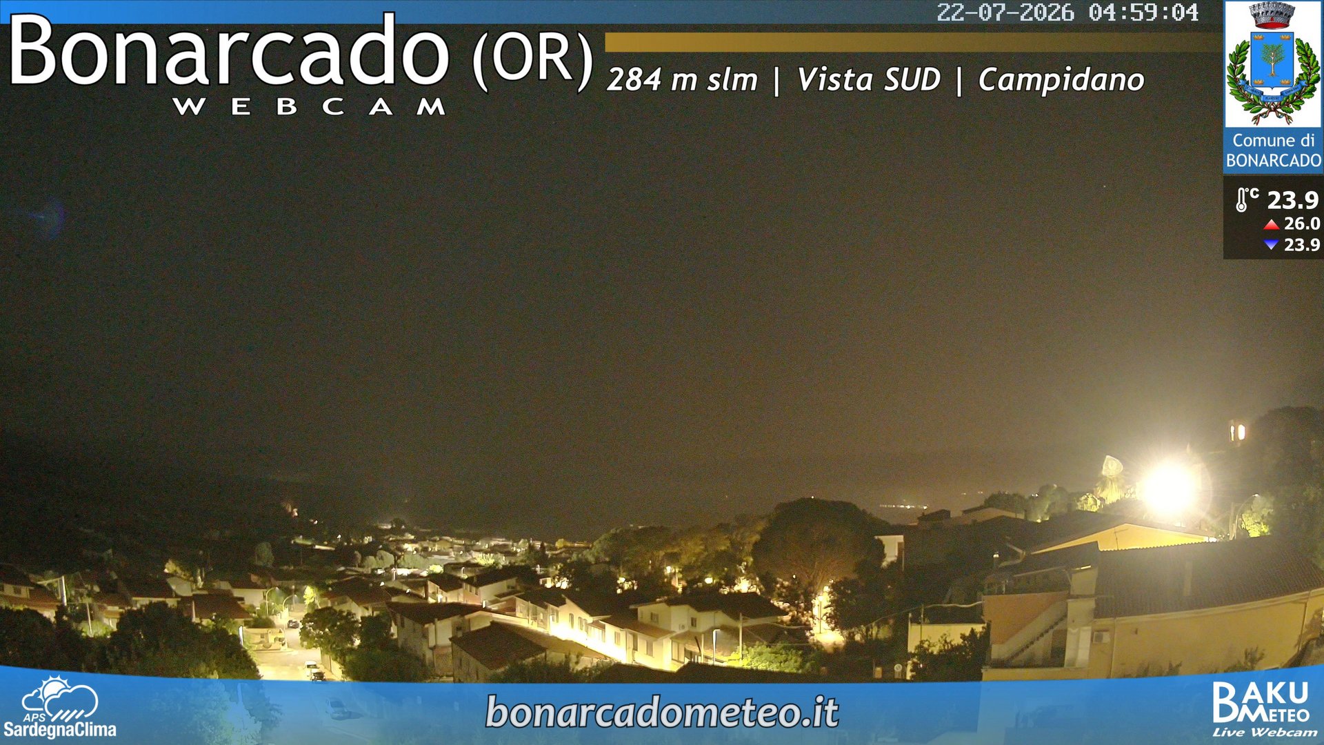 time-lapse frame, Bonarcado SUD webcam