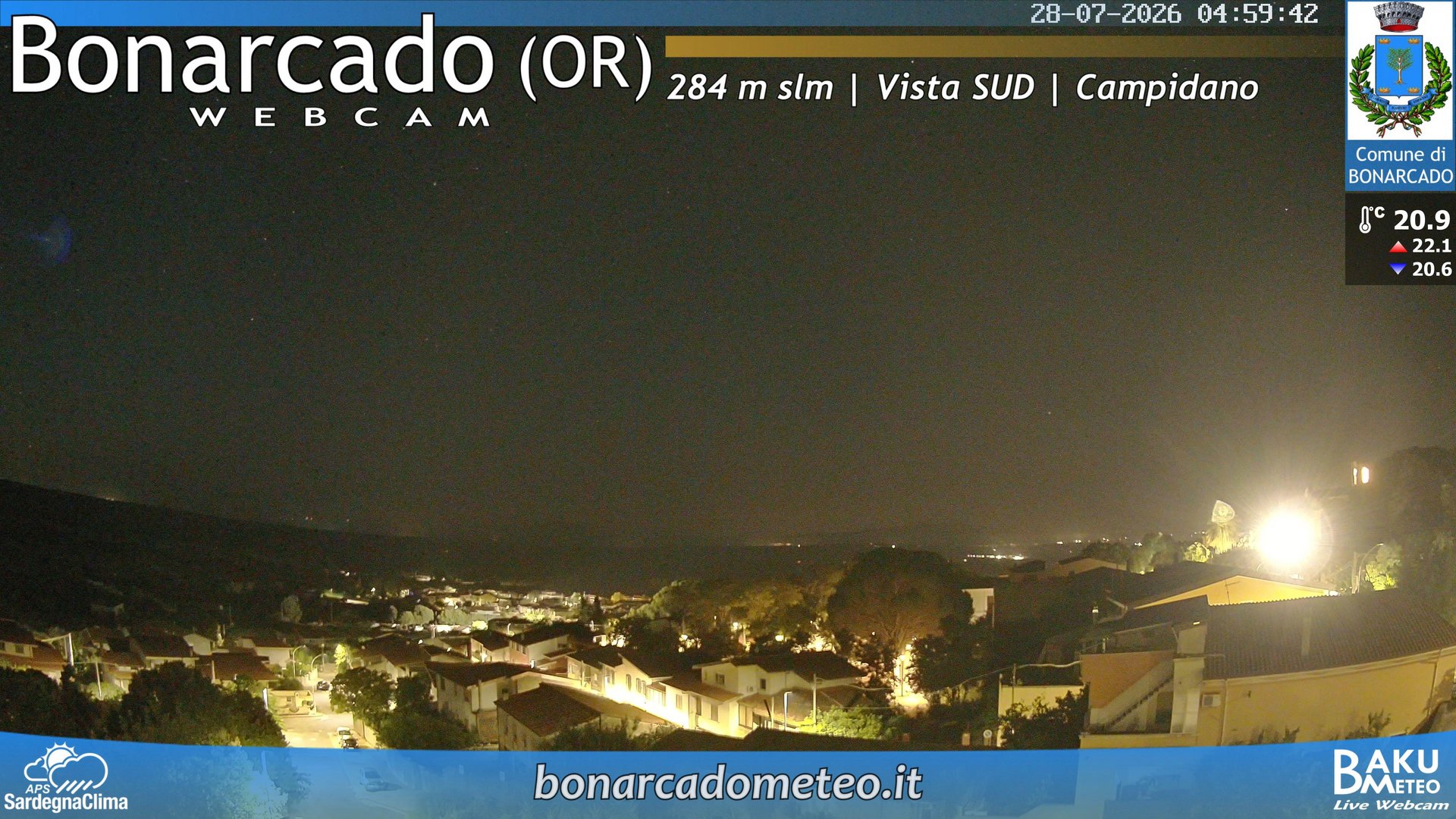 time-lapse frame, Bonarcado SUD webcam