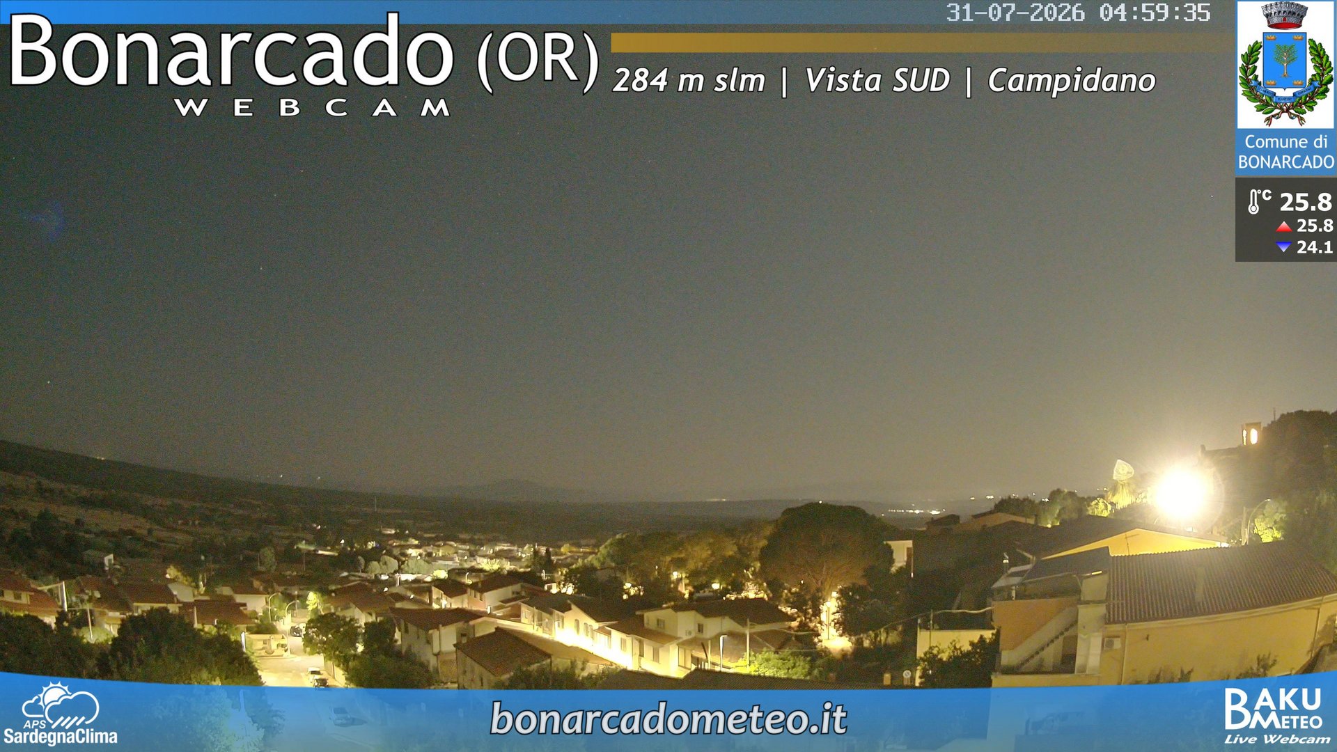 time-lapse frame, Bonarcado SUD webcam
