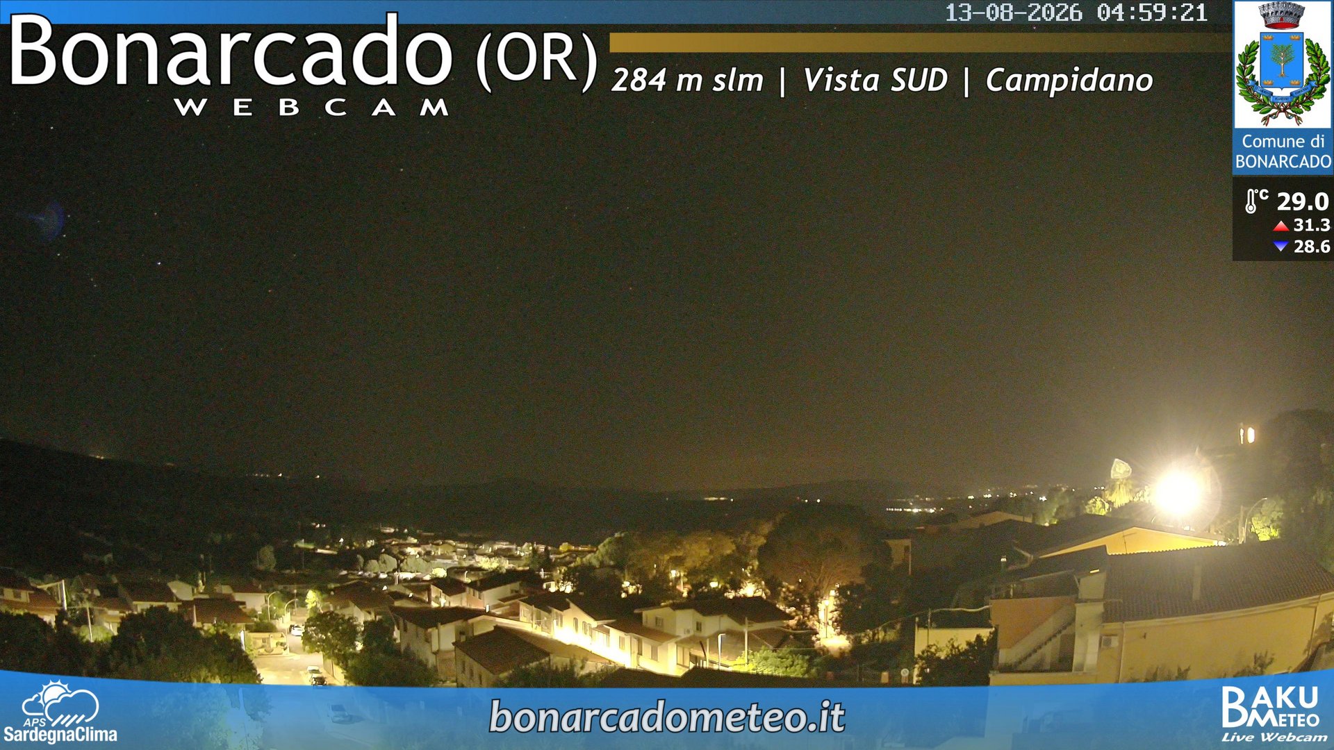 time-lapse frame, Bonarcado SUD webcam