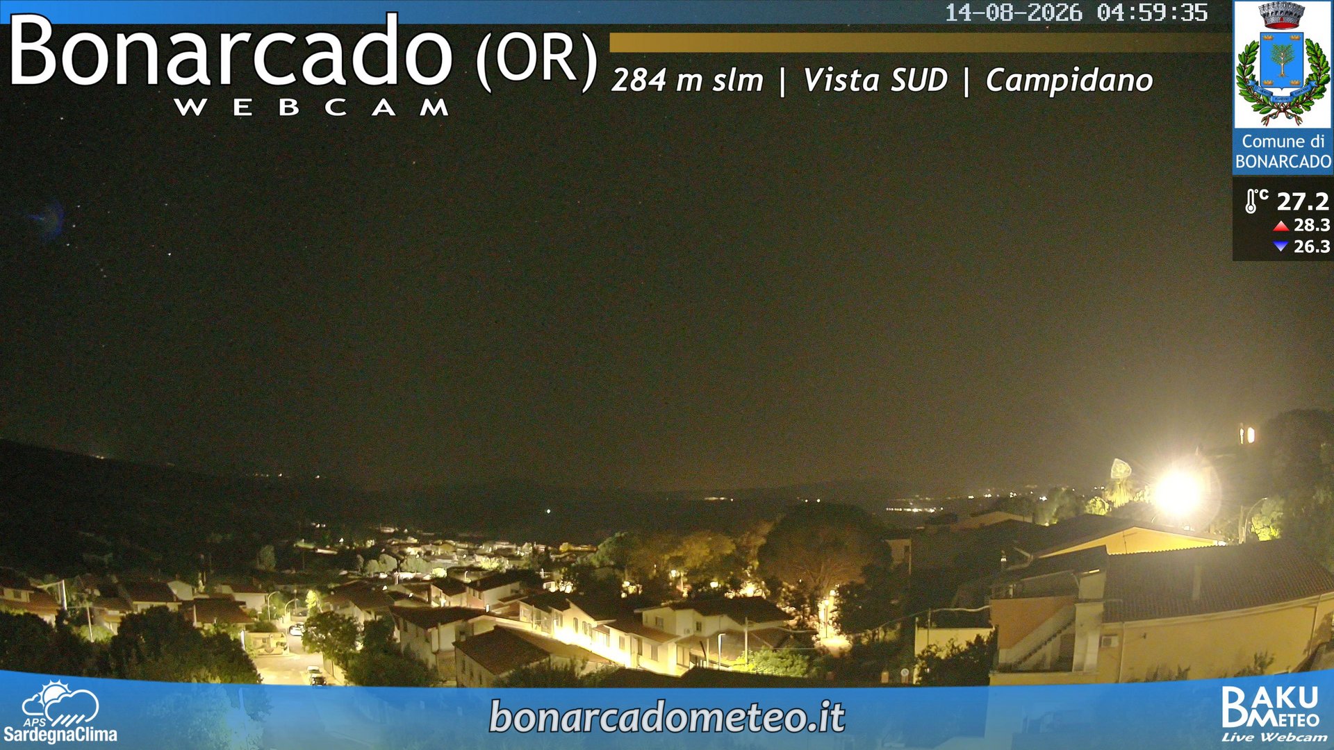 time-lapse frame, Bonarcado SUD webcam
