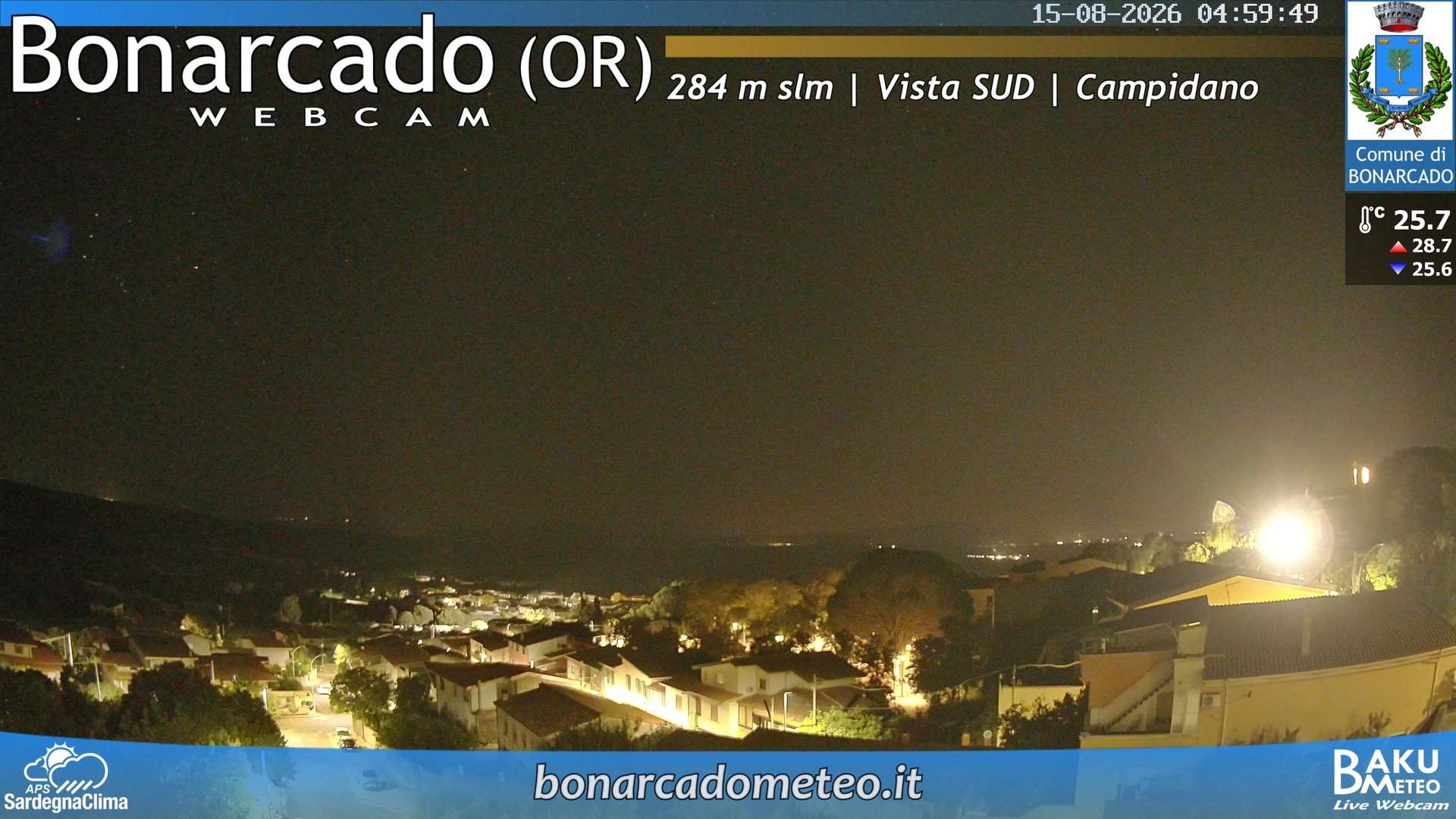 time-lapse frame, Bonarcado SUD webcam