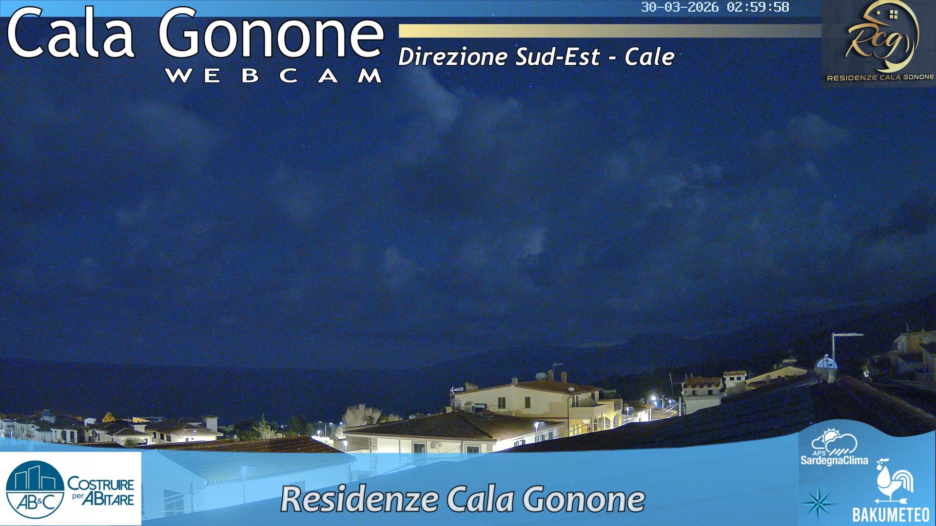 time-lapse frame, Cala Gonone SUD webcam