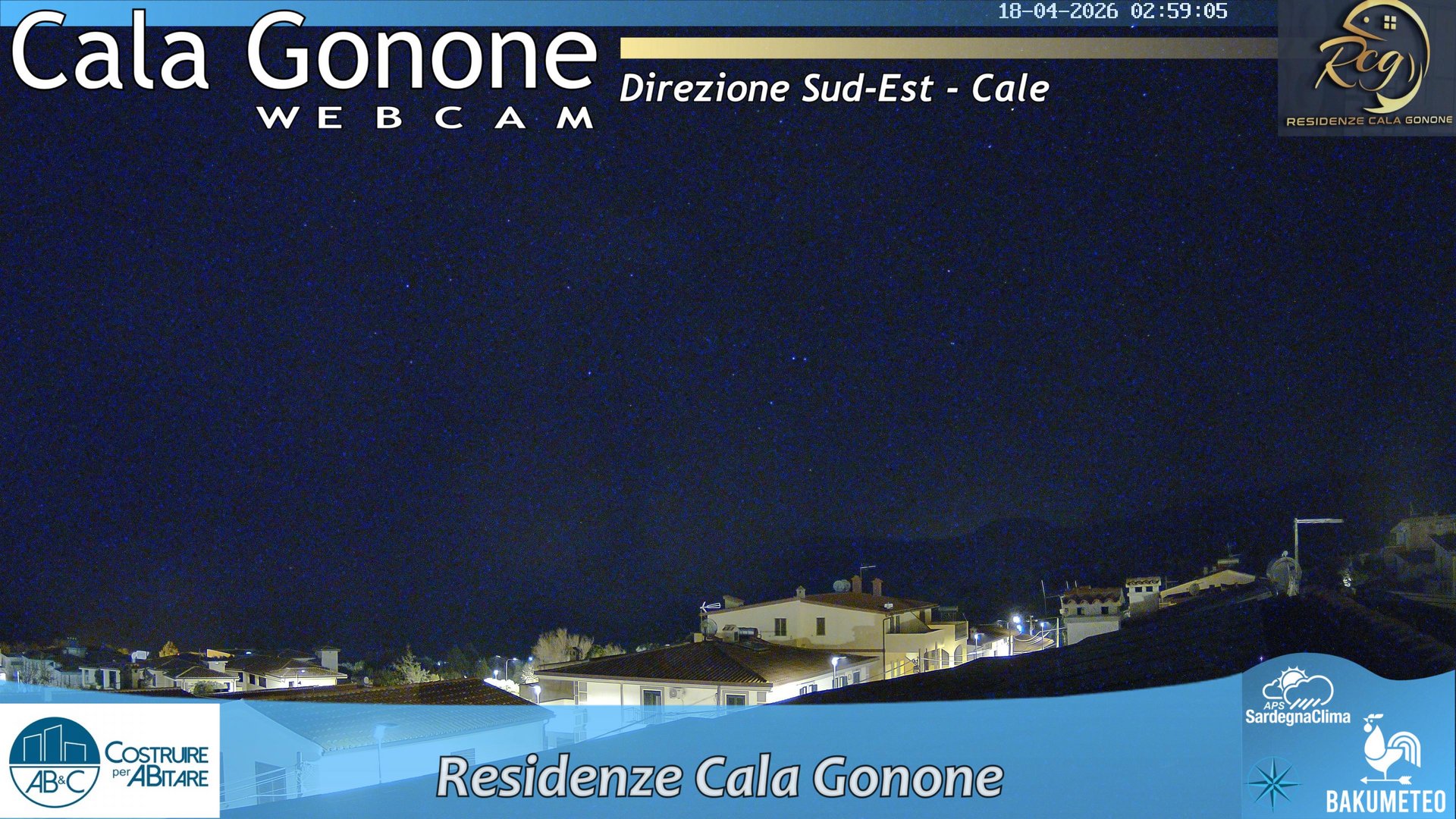 time-lapse frame, Cala Gonone SUD webcam