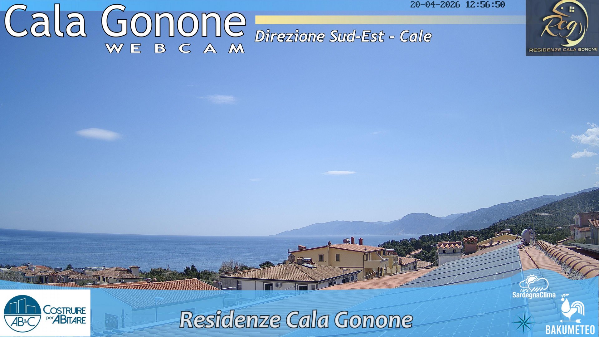 time-lapse frame, Cala Gonone SUD webcam