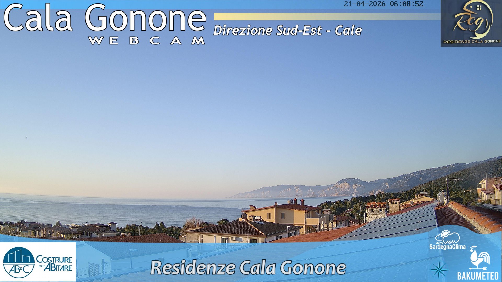 time-lapse frame, Cala Gonone SUD webcam