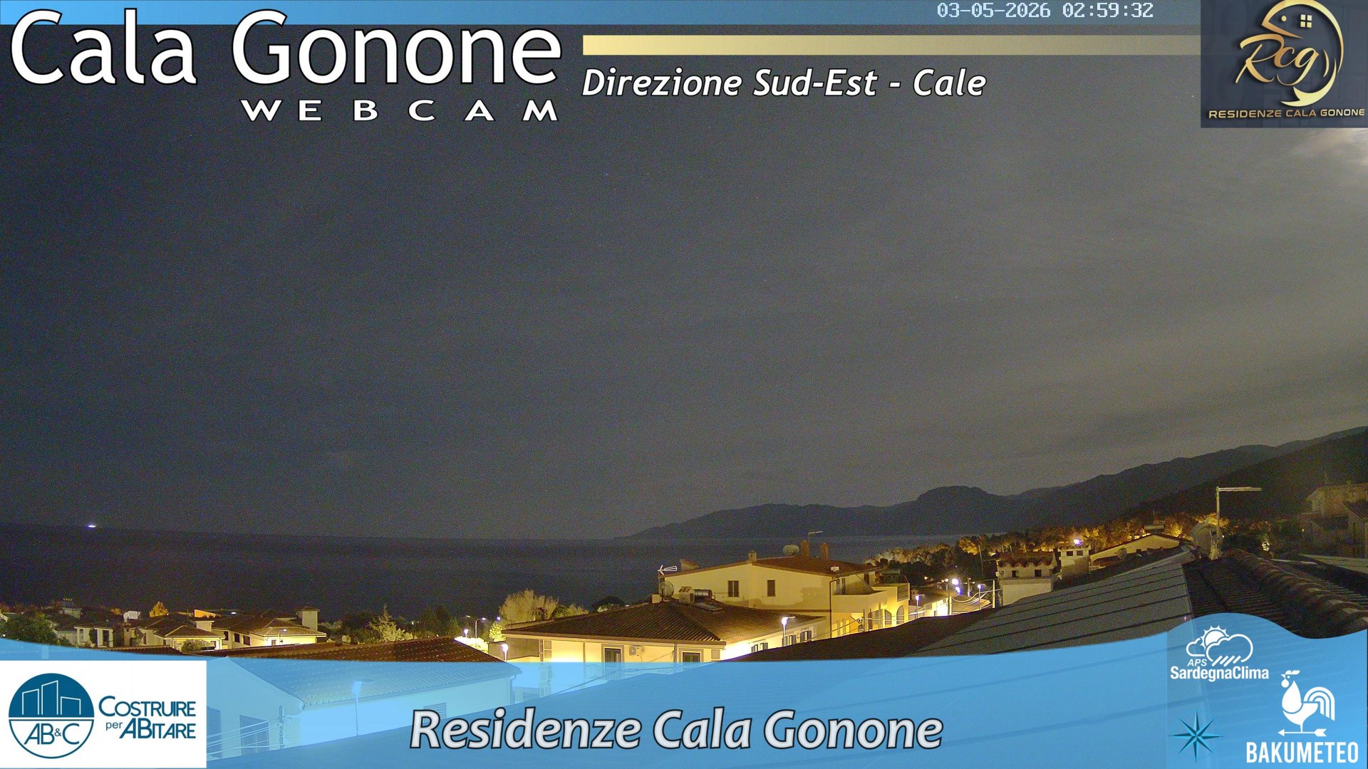 time-lapse frame, Cala Gonone SUD webcam