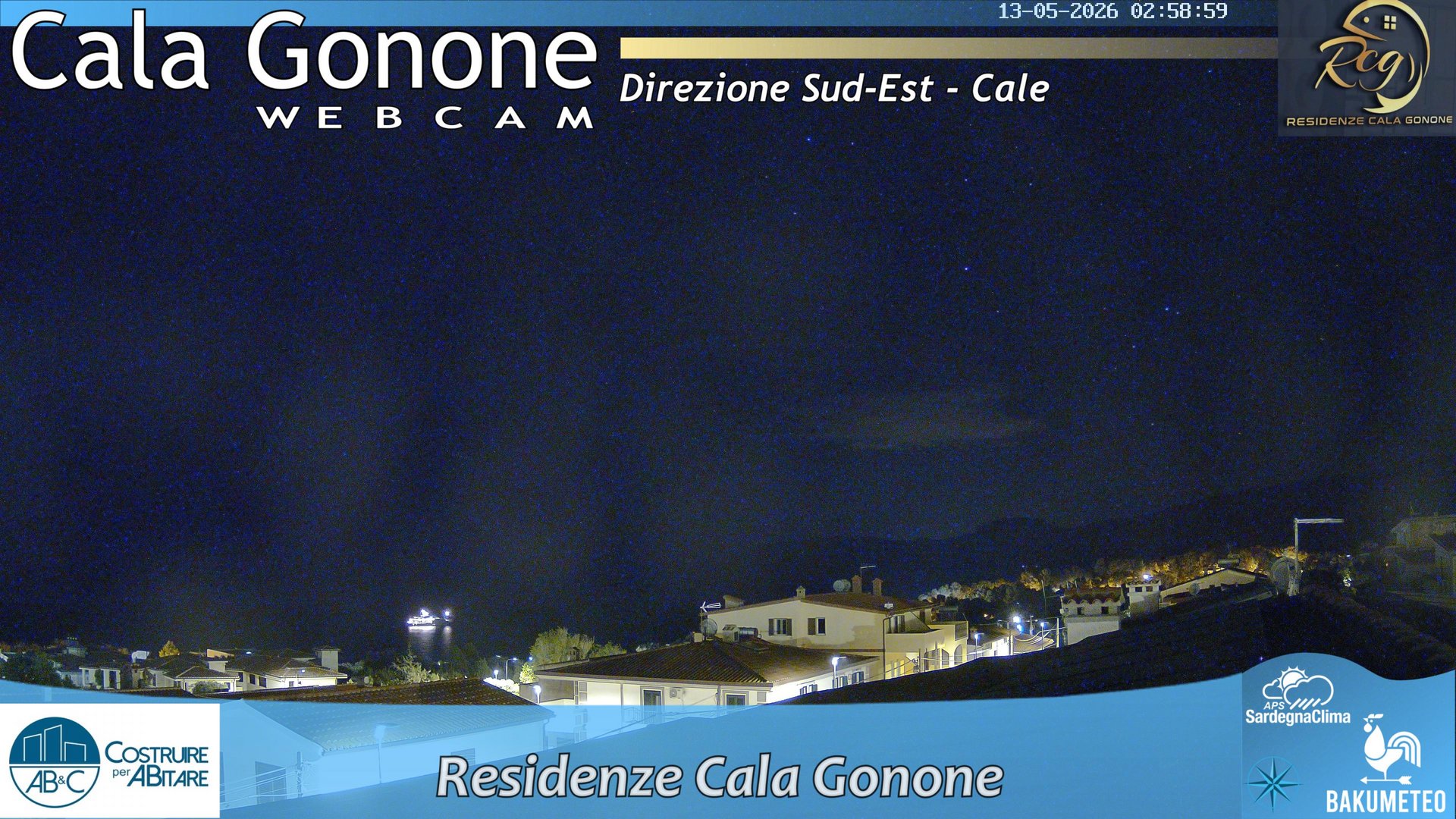 time-lapse frame, Cala Gonone SUD webcam