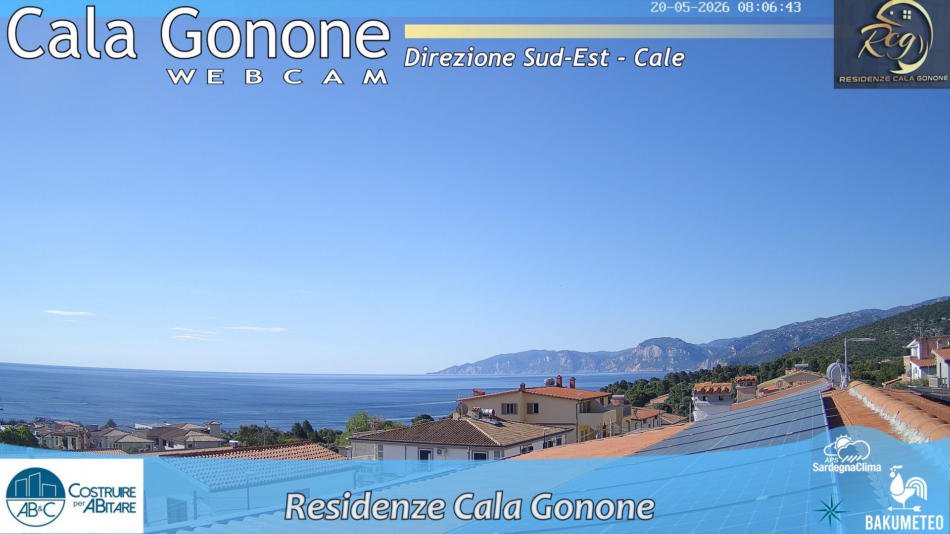 time-lapse frame, Cala Gonone SUD webcam