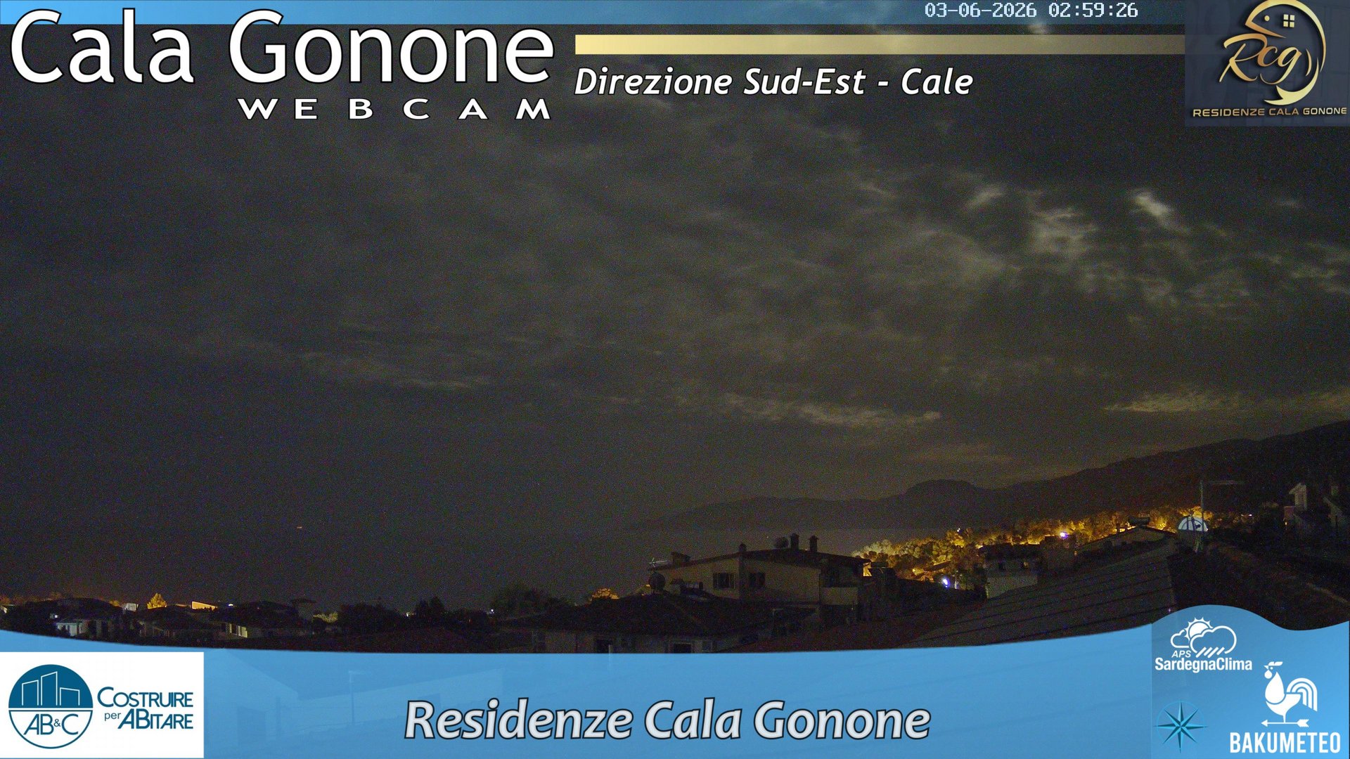 time-lapse frame, Cala Gonone SUD webcam