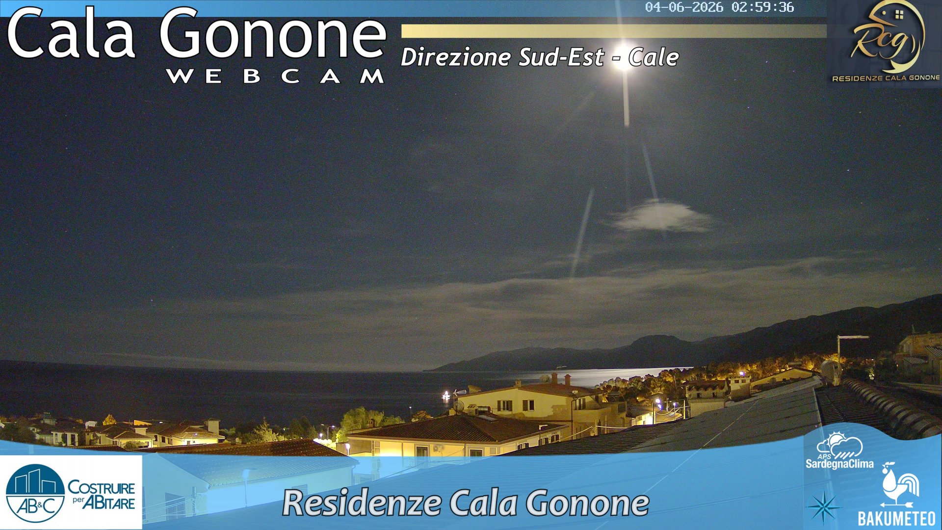 time-lapse frame, Cala Gonone SUD webcam