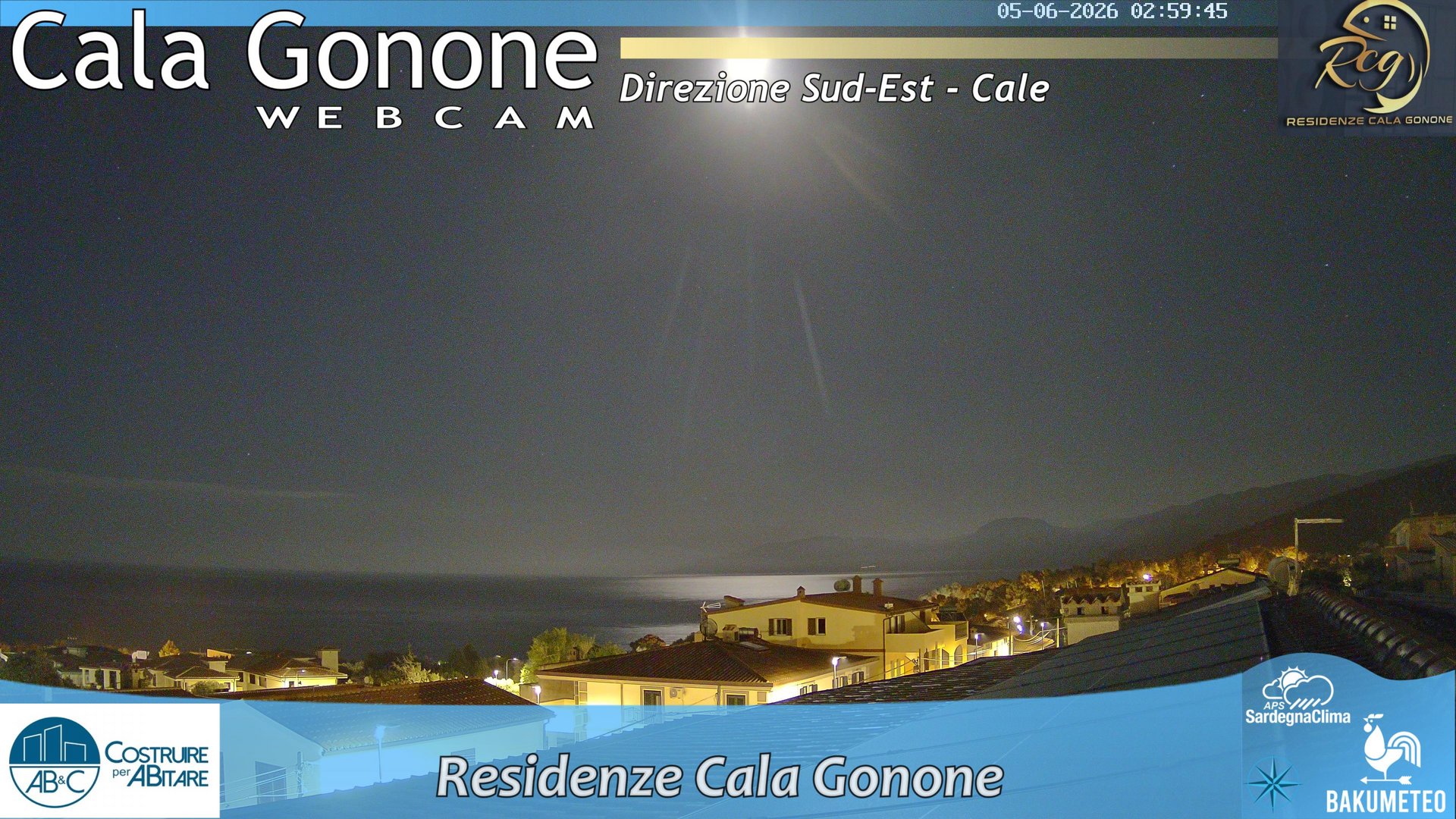 time-lapse frame, Cala Gonone SUD webcam