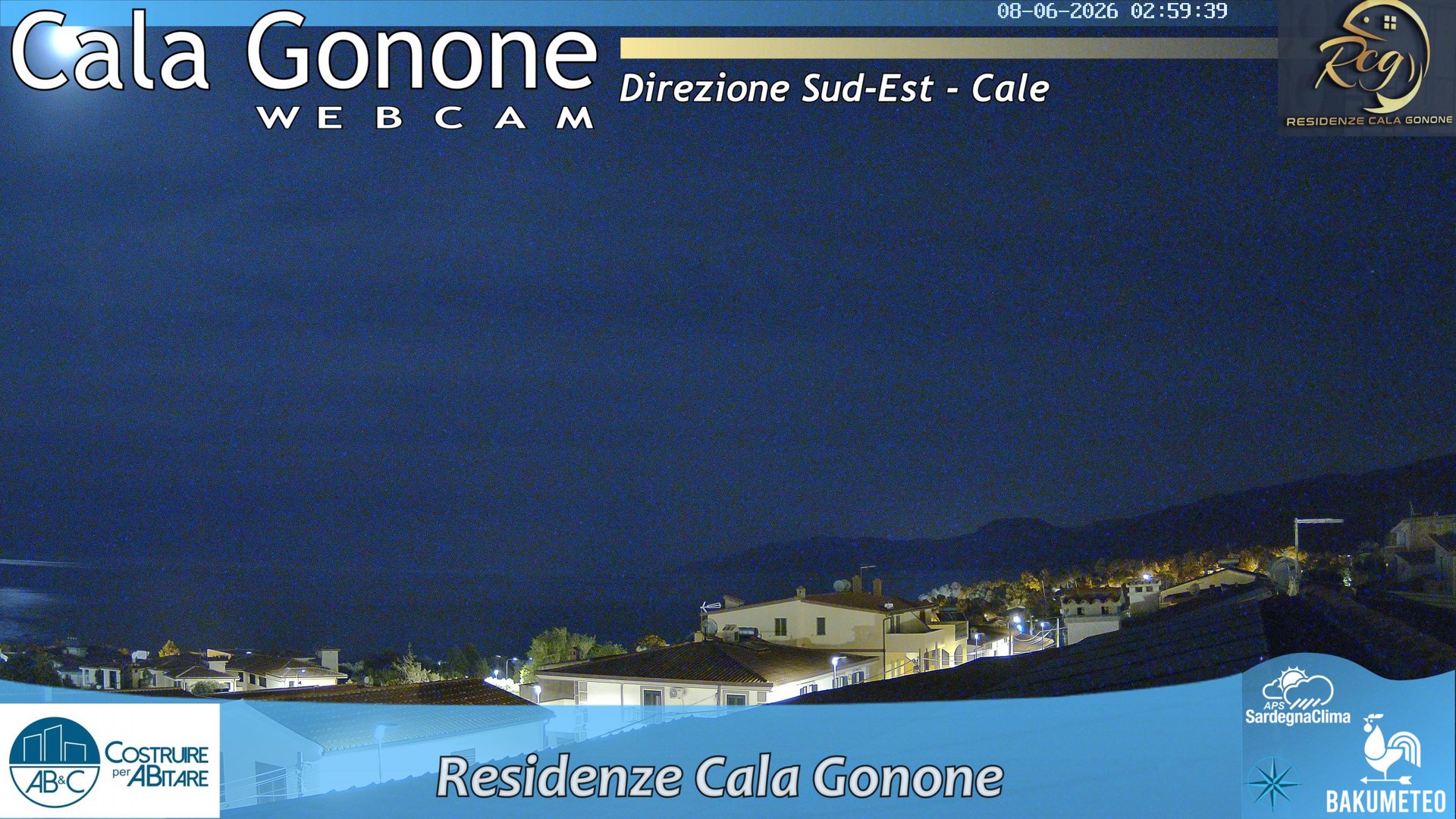 time-lapse frame, Cala Gonone SUD webcam