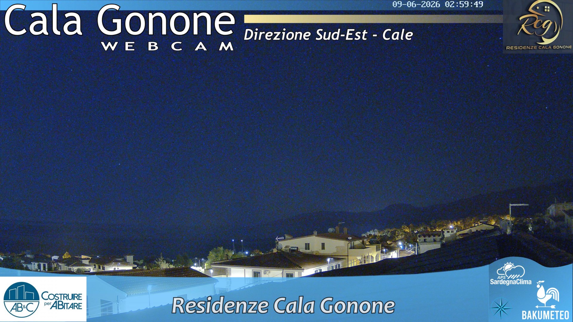 time-lapse frame, Cala Gonone SUD webcam