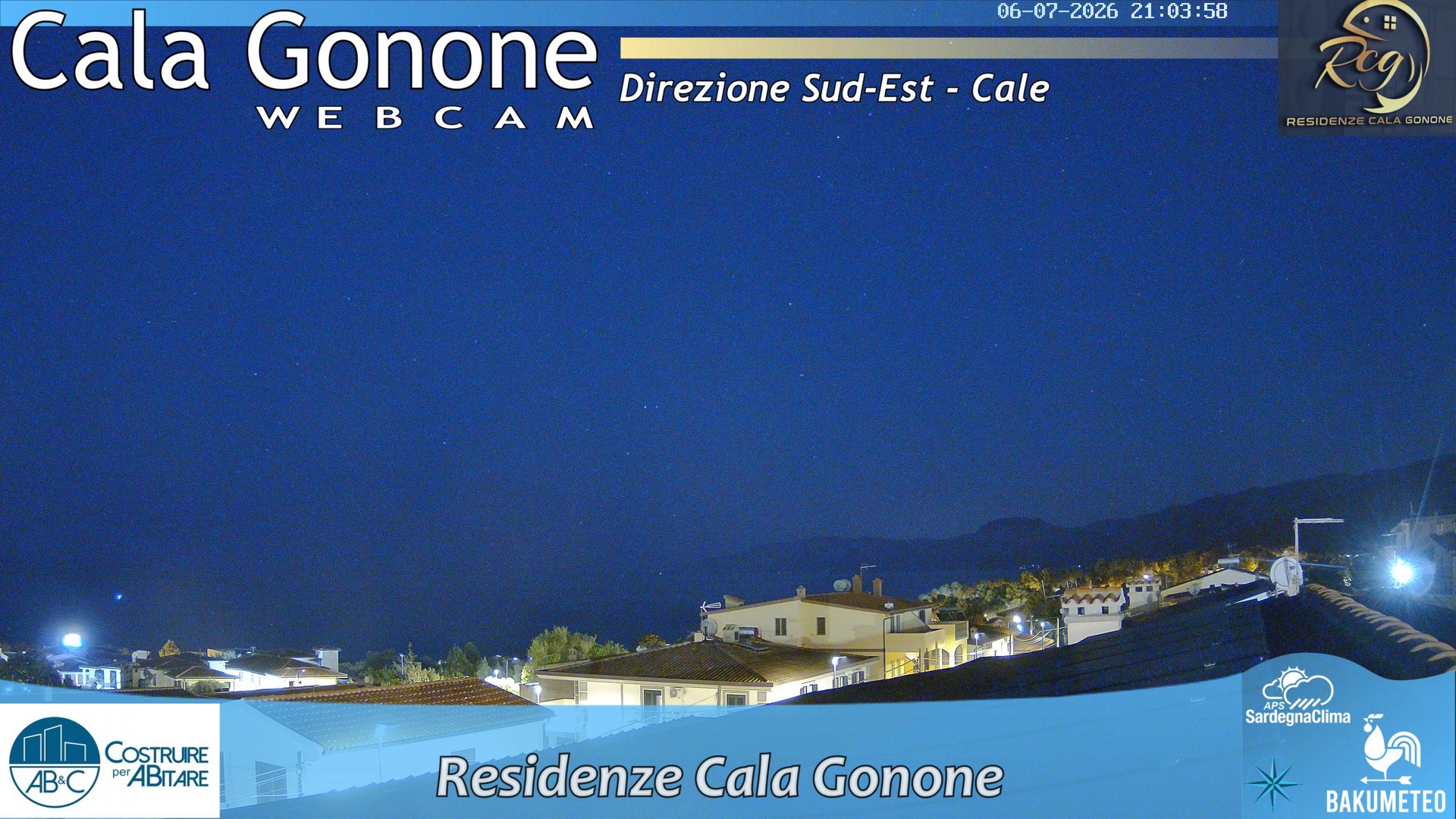 time-lapse frame, Cala Gonone SUD webcam