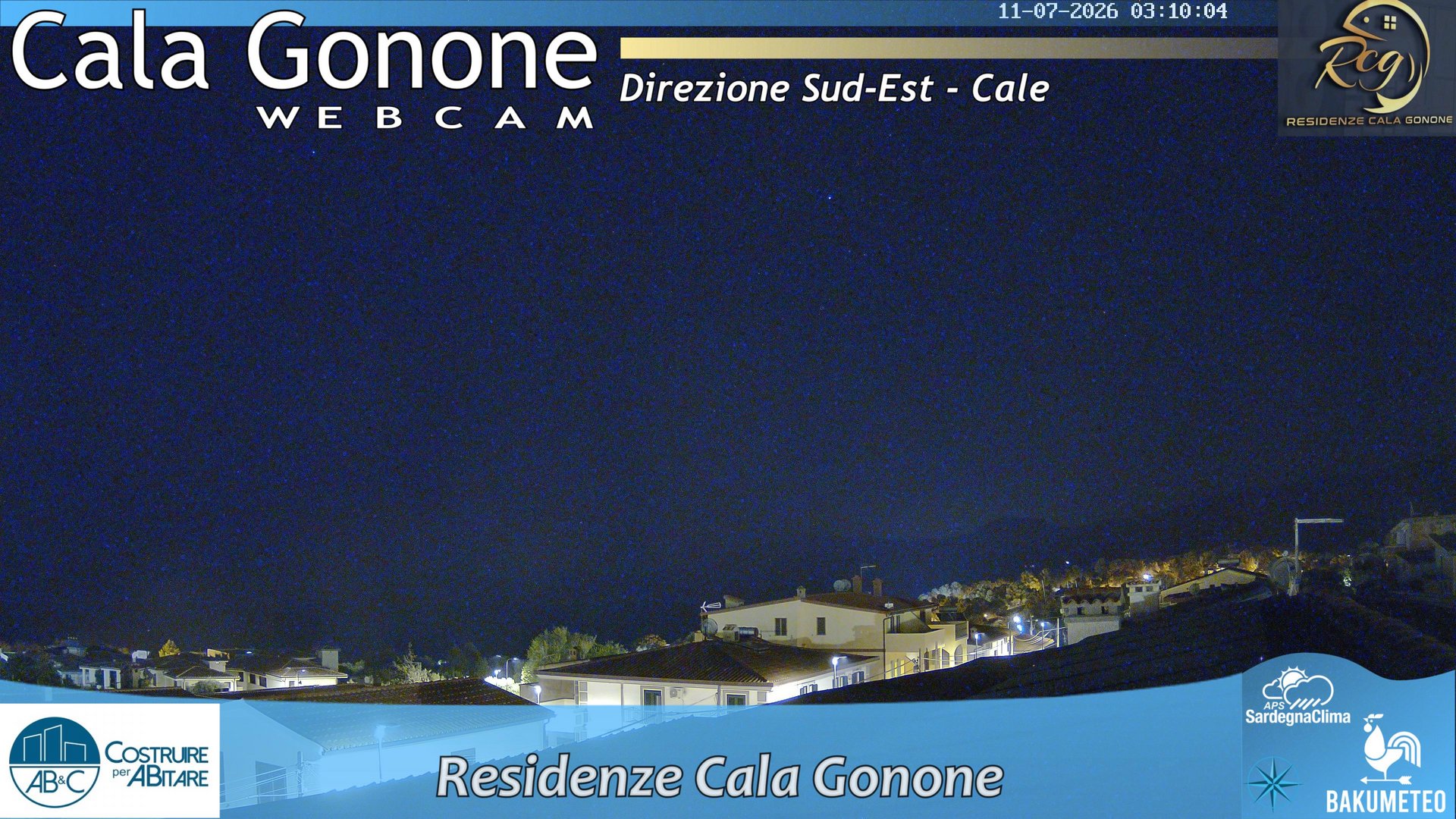 time-lapse frame, Cala Gonone SUD webcam