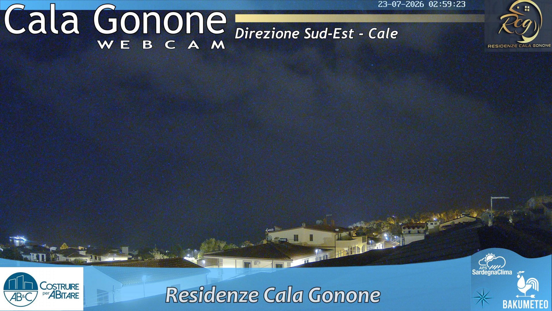time-lapse frame, Cala Gonone SUD webcam