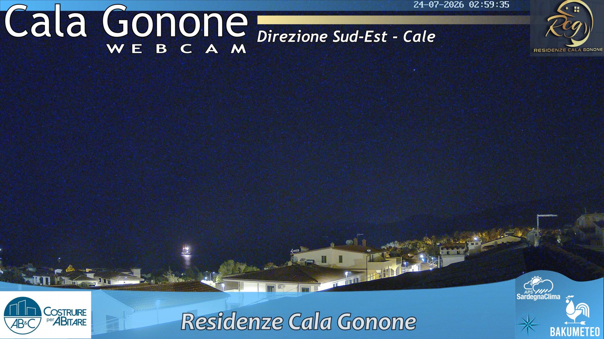 time-lapse frame, Cala Gonone SUD webcam