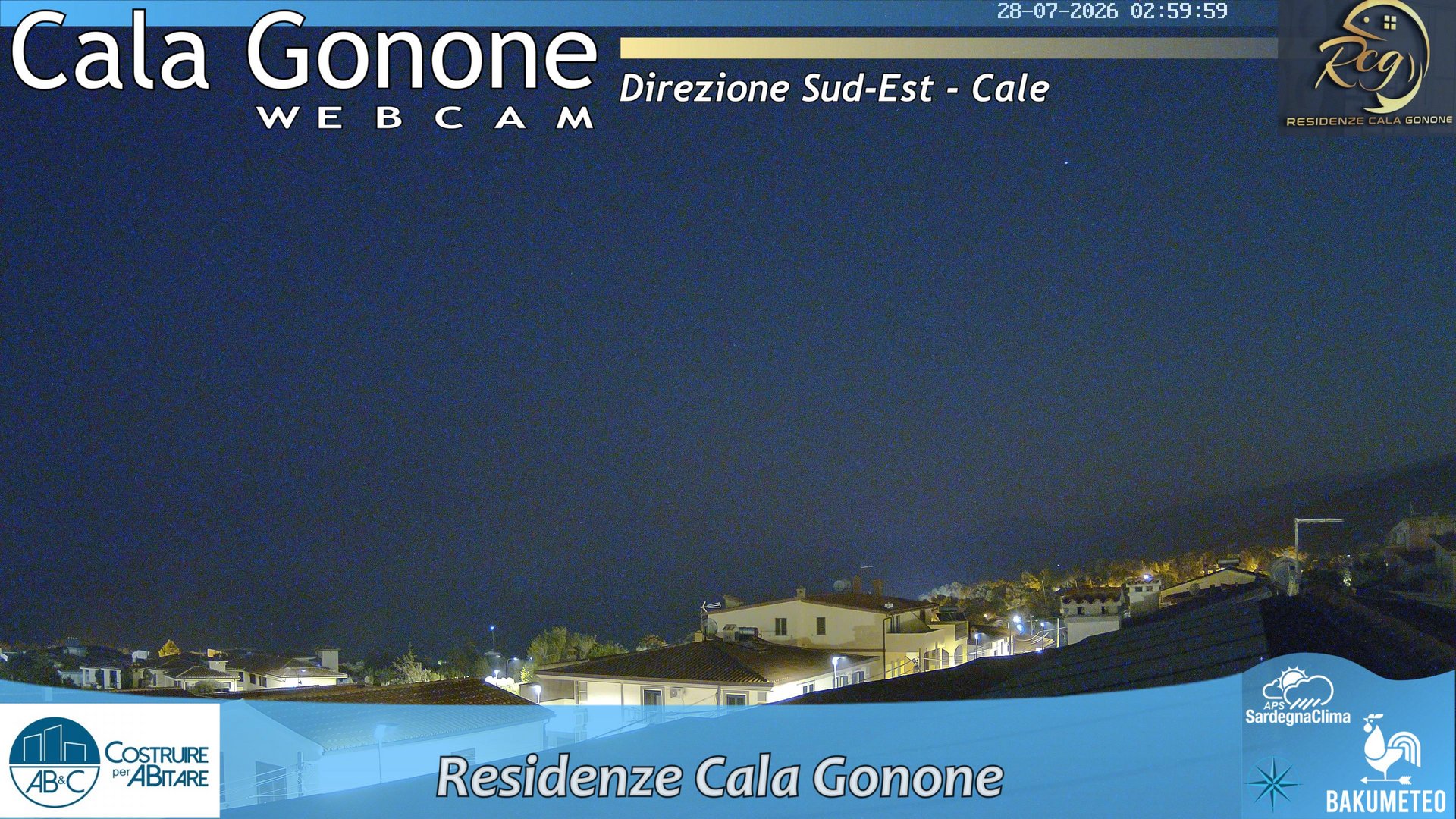 time-lapse frame, Cala Gonone SUD webcam