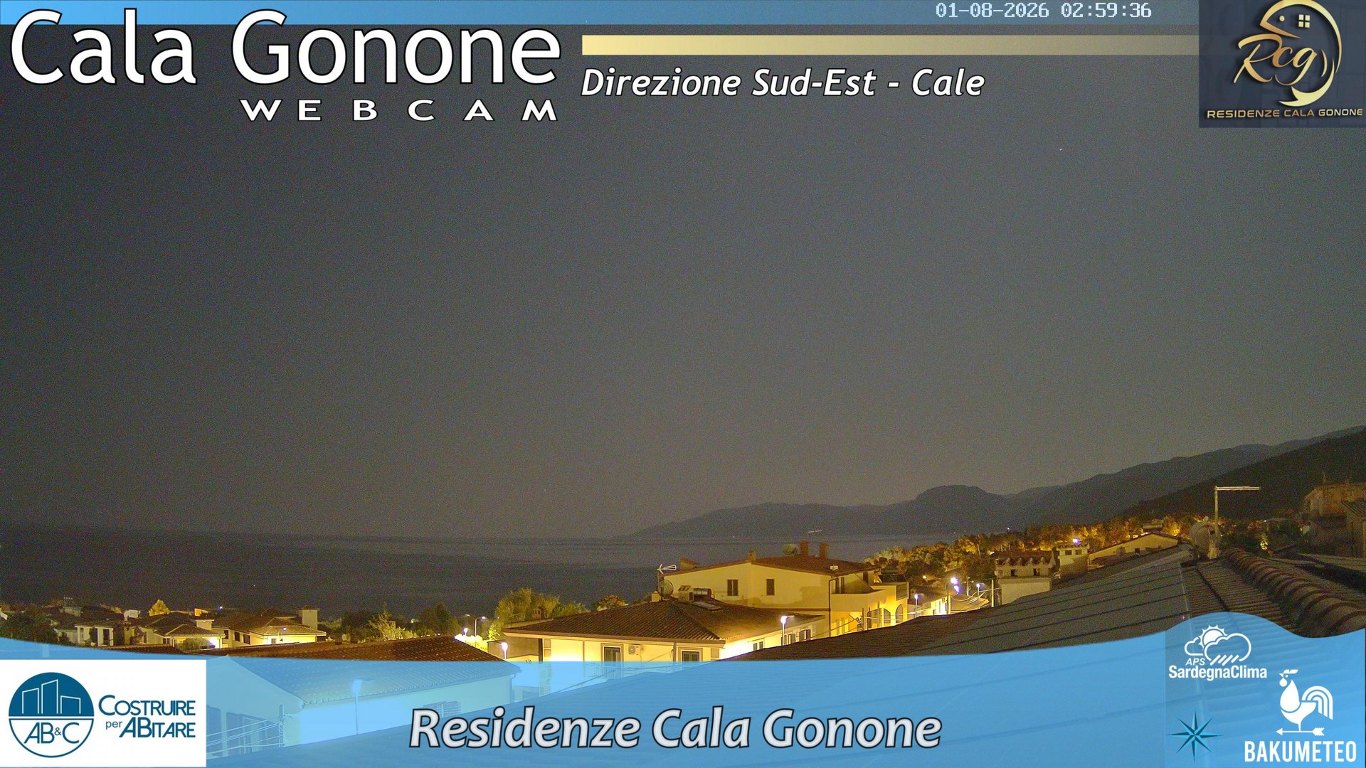 time-lapse frame, Cala Gonone SUD webcam