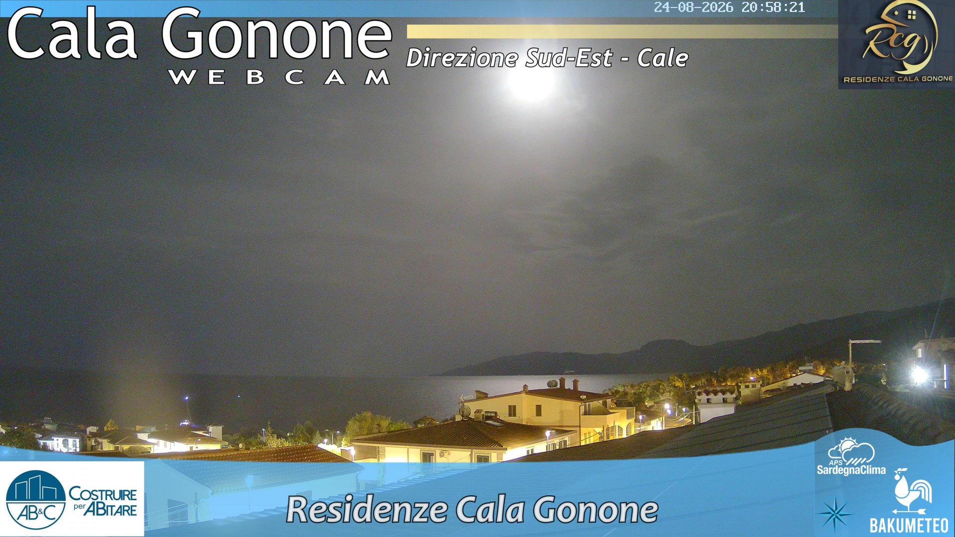 time-lapse frame, Cala Gonone SUD webcam