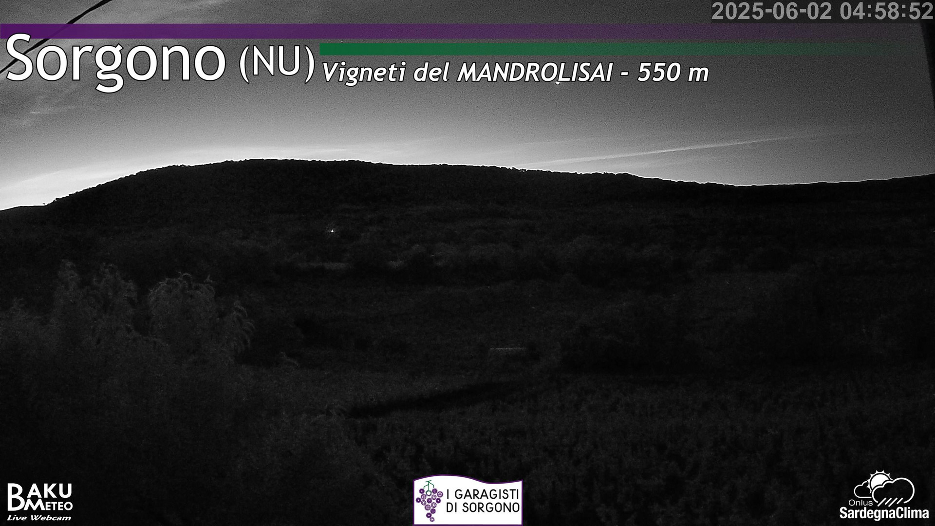 time-lapse frame, Sorgono webcam
