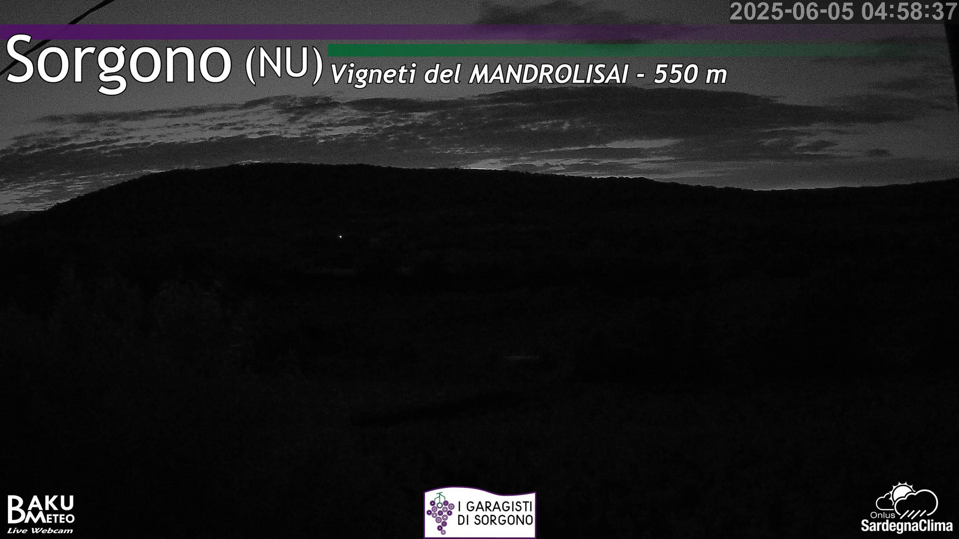time-lapse frame, Sorgono webcam