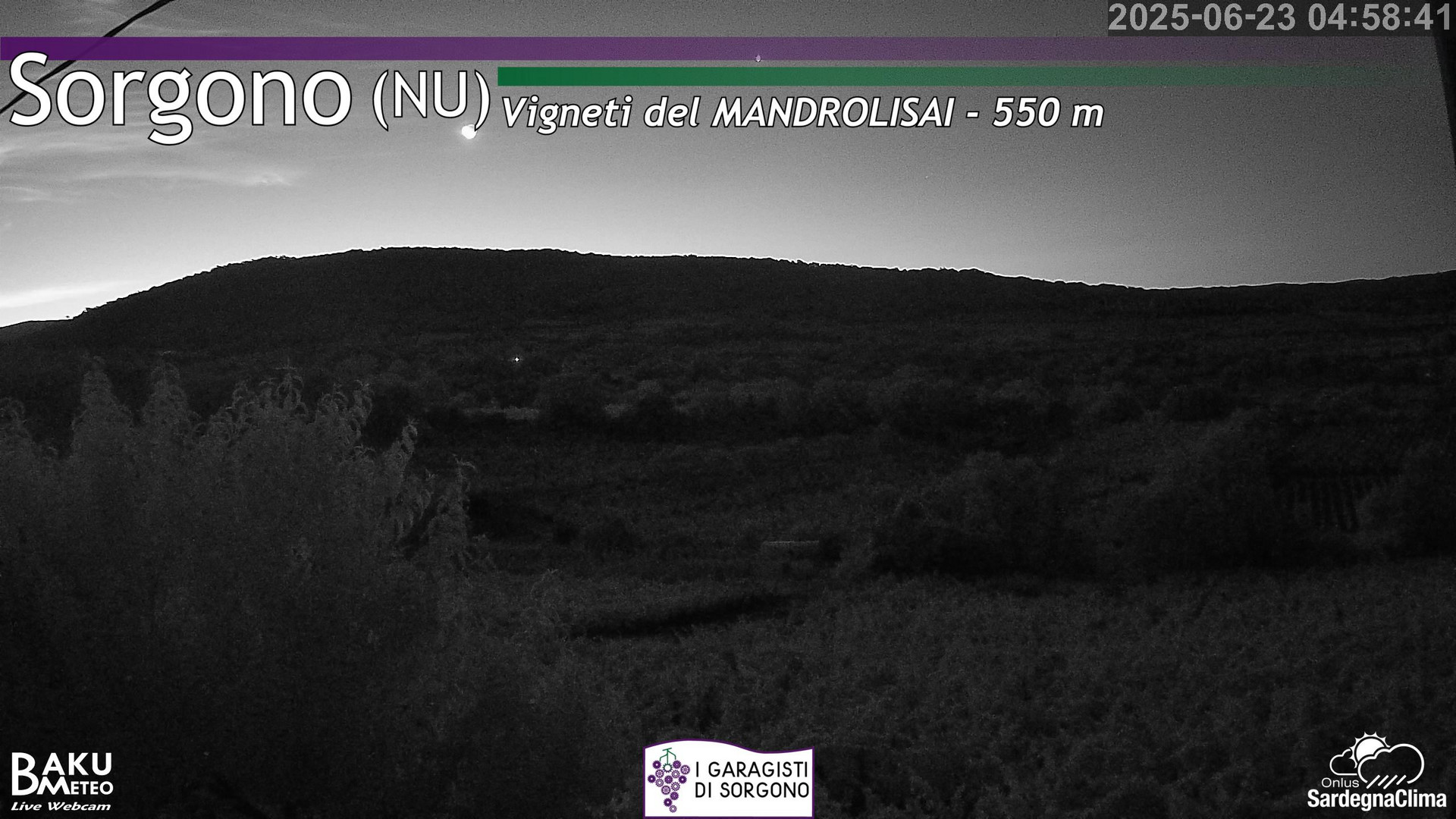 time-lapse frame, Sorgono webcam