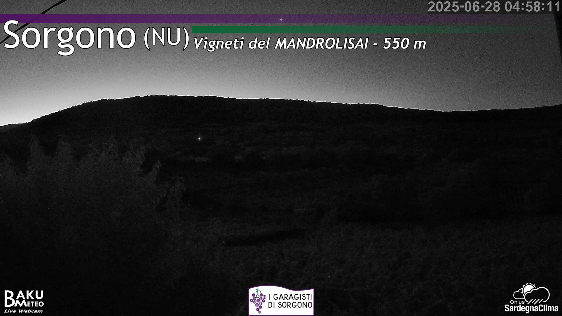 time-lapse frame, Sorgono webcam