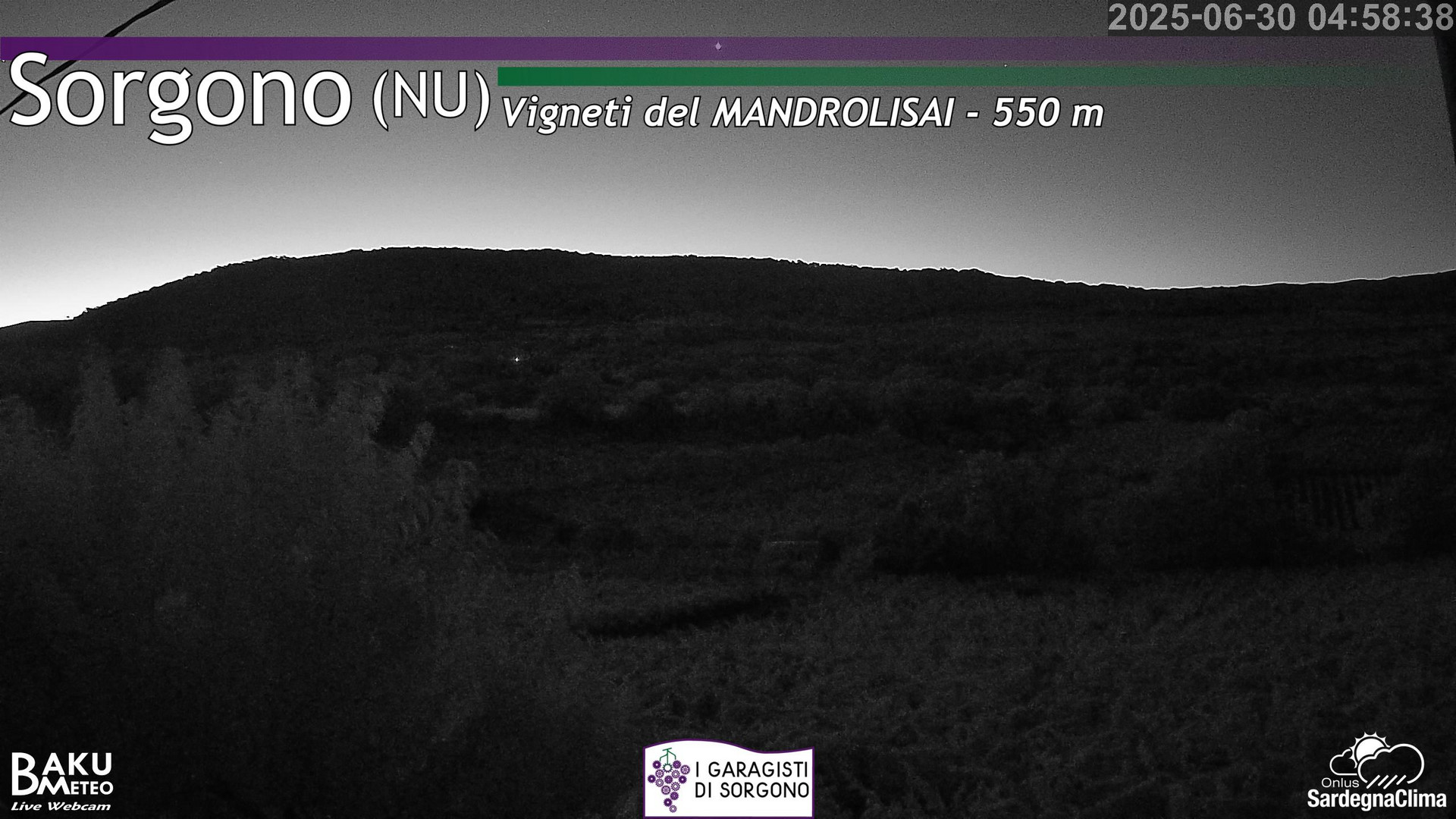 time-lapse frame, Sorgono webcam