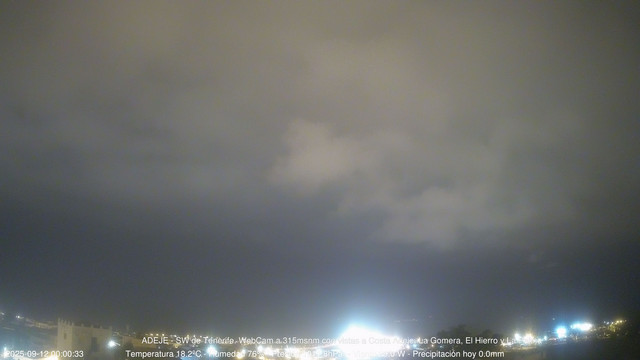 time-lapse frame, Adeje SW webcam