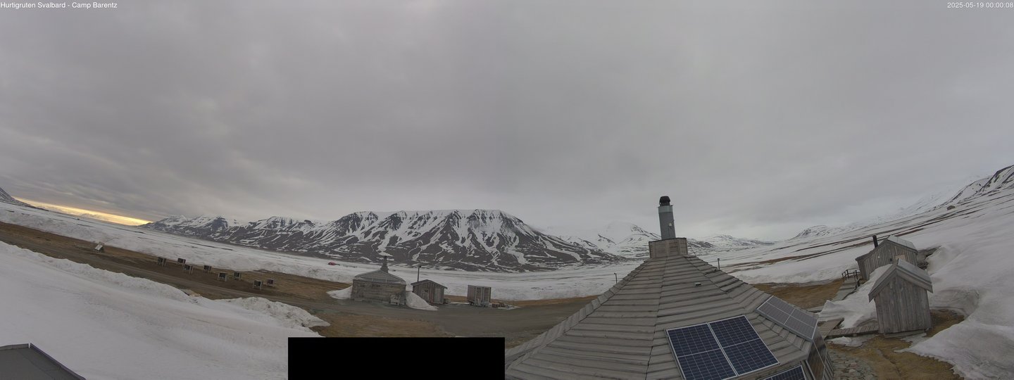 time-lapse frame, Hurtigruten Svalbard - Camp Barentz webcam