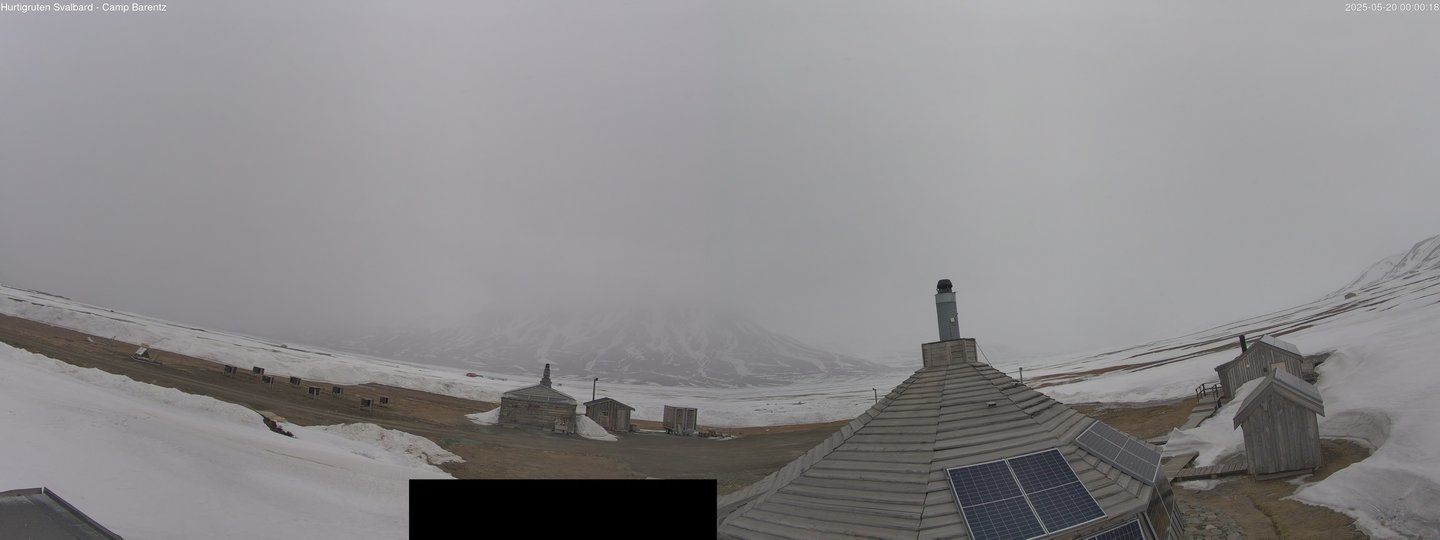 time-lapse frame, Hurtigruten Svalbard - Camp Barentz webcam